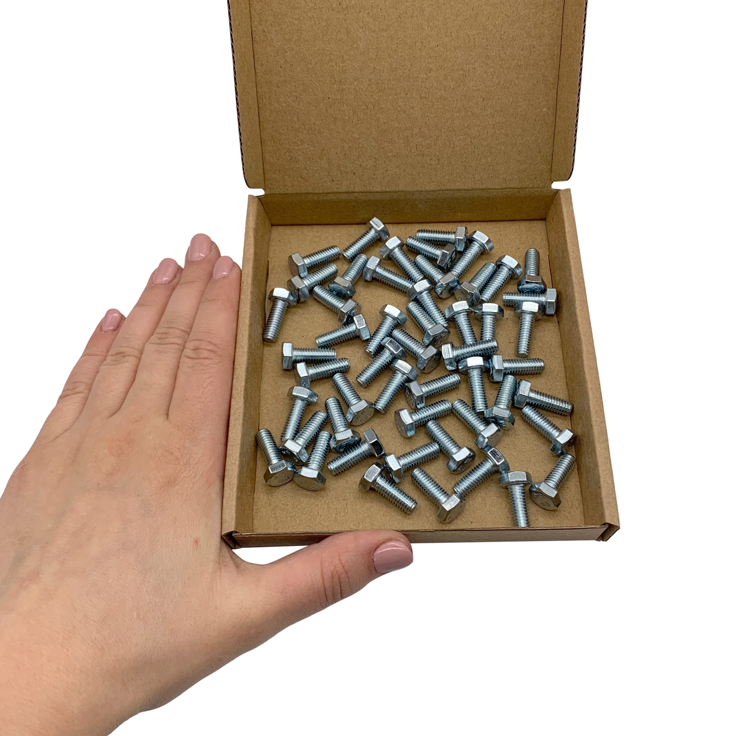 Bulloni Esagonali Zincati - M8 X 30 Mm, Grado 8.8, Confezione Da 50 Pezzi