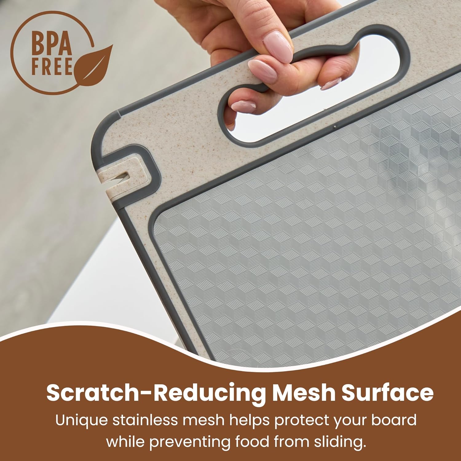 NovaCrest Steel Cutting Boards for Kitchen – Heavy-Duty, Rust-Resistant Cutting Board Stainless Steel – Dishwasher Safe Metal Chopping Board for Kitchen, Meat, Vegetables & More