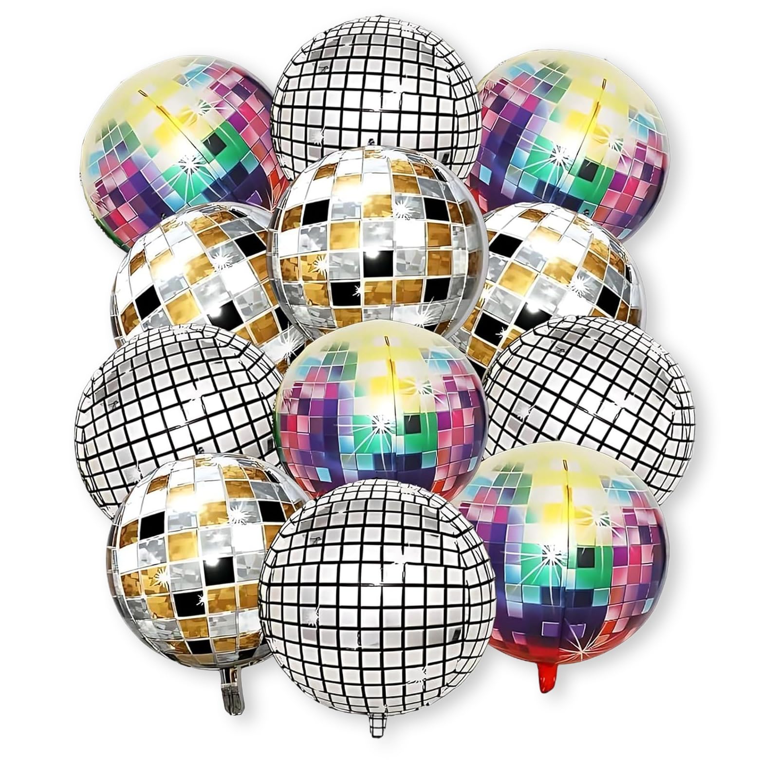 fKiZanthene Disco Ball Balloons Set of Twelve
