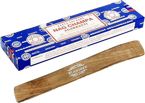 Miniatura 6 de Satya Nag Champa - Varillas de incienso (100 gm, 100 gm, Insenses Satya sai Baba con soporte de incienso Raajsee, incienso natural Satya Nag Champa