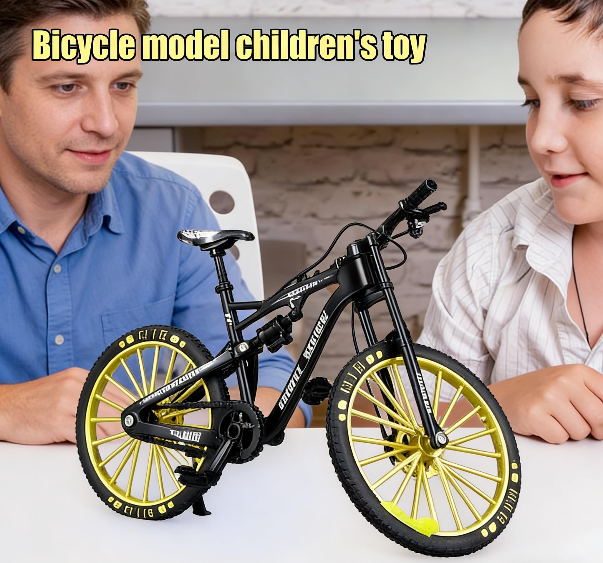Mini Finger Bikes, Bicicletta da Dito,modello da corsa, Modellino Bikes, regalo di compleanno-17.8 * 10.8 * 6CM-nero