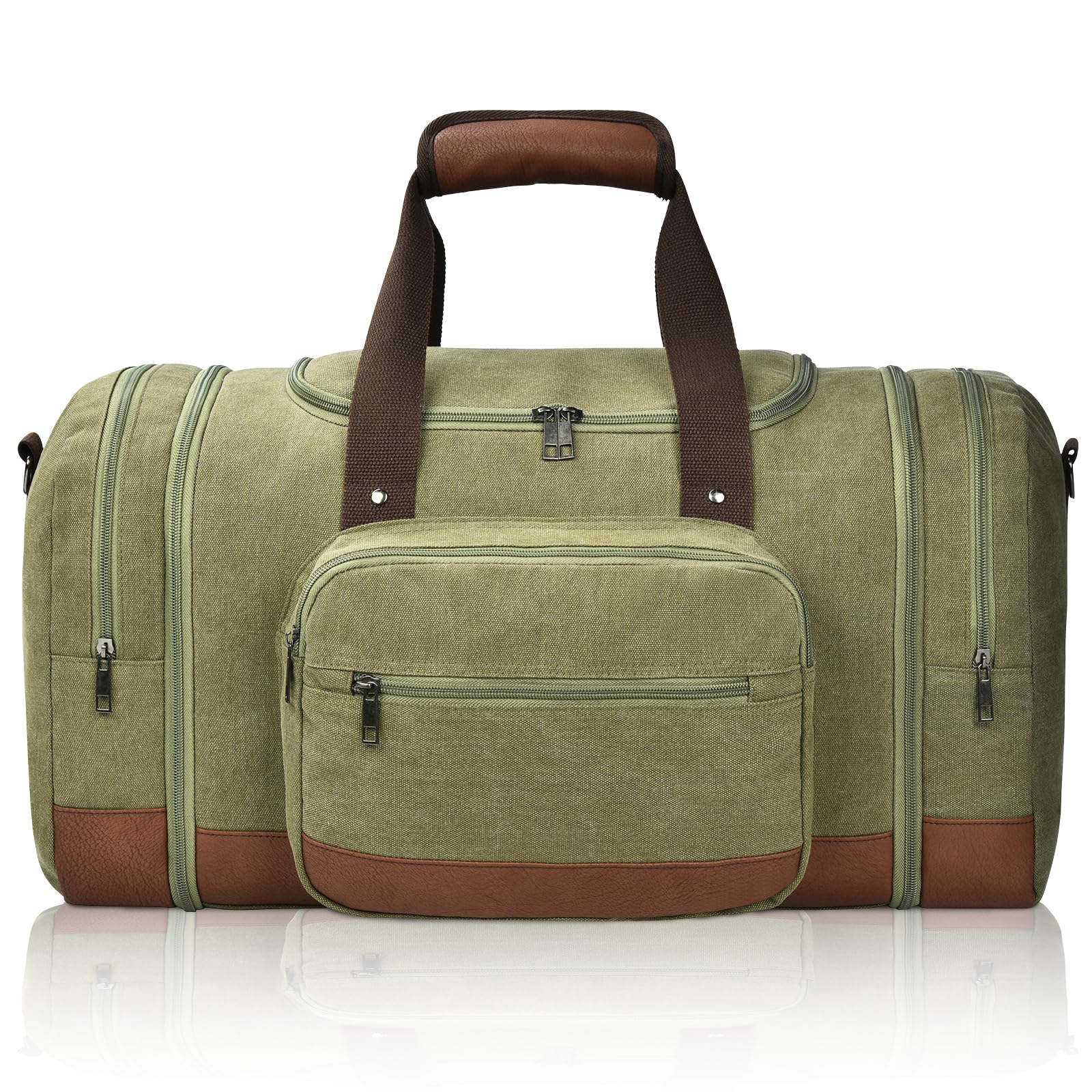 Dimayar Expandable Duffle Bag for Men, 50L Large-Capacity Weekender, Water-Resistant Mens Duffle Bags for Traveling, Lightweight & Durable Overnight Carry-On, Versatile Gym and Travel Bag