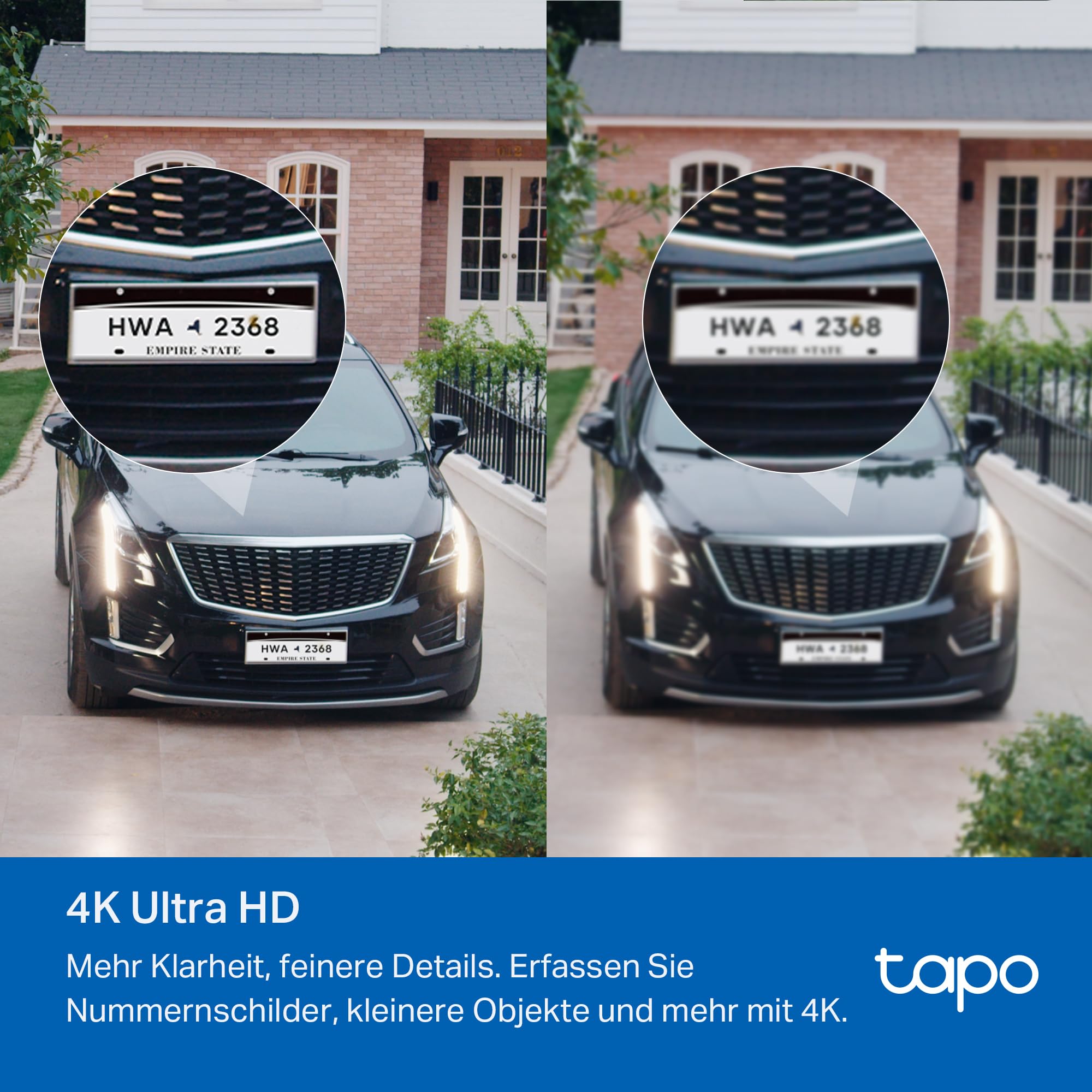 Tapo C460 KIT 4K 8MP Solar Überwachungskamera Aussen Akku, Starlight-Farb-Nachtsicht, Dual-Band WLAN, Magnetfuß, Verschlüsselte microSD-Aufzeichnung, KI-Erkennung, 10000-mAh-Akku