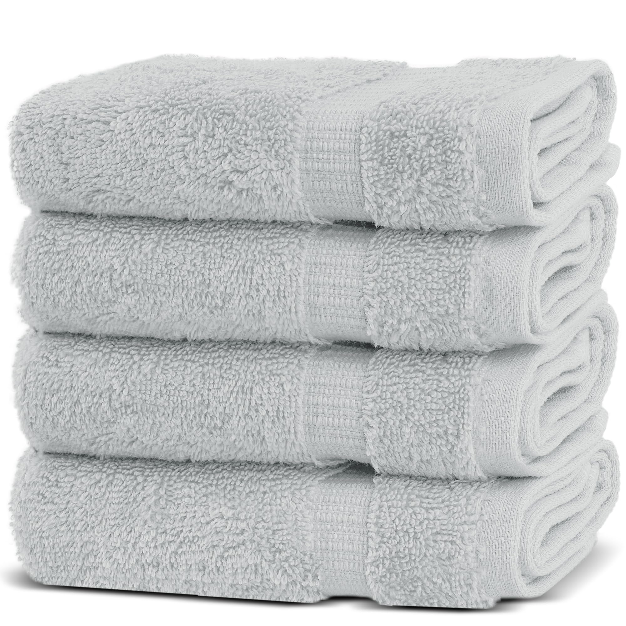 Serviettes turques débarbouillettes coton absorbantes gris argenté