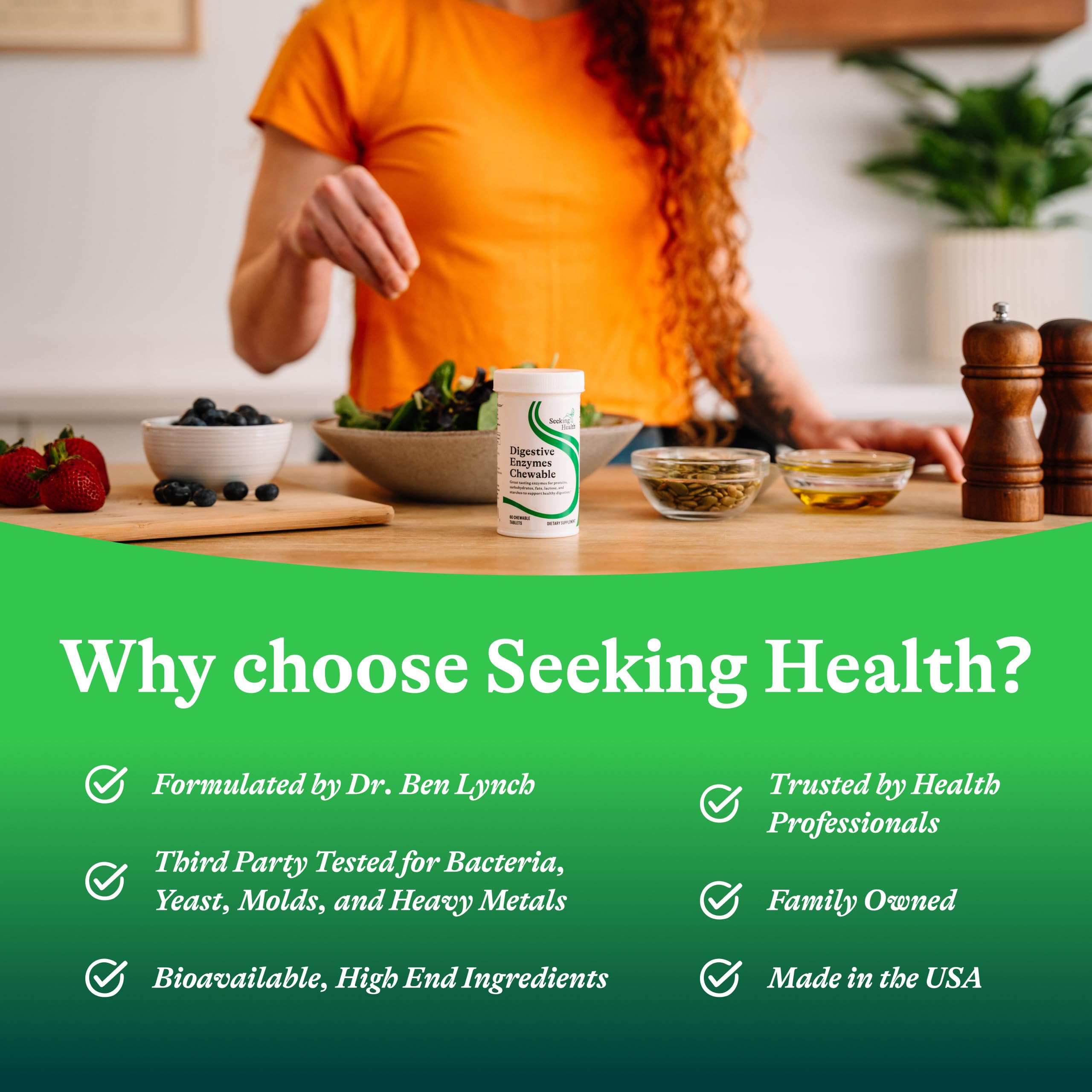 Seeking Health Digestive Enzymes Chewable, Vegan and Vegetarian Enzymatic Supplement to Support Healthy Digestion and Digestive Comfort with Amylase, Protease, and Lipase (60 Tablets) — Amazon image 6