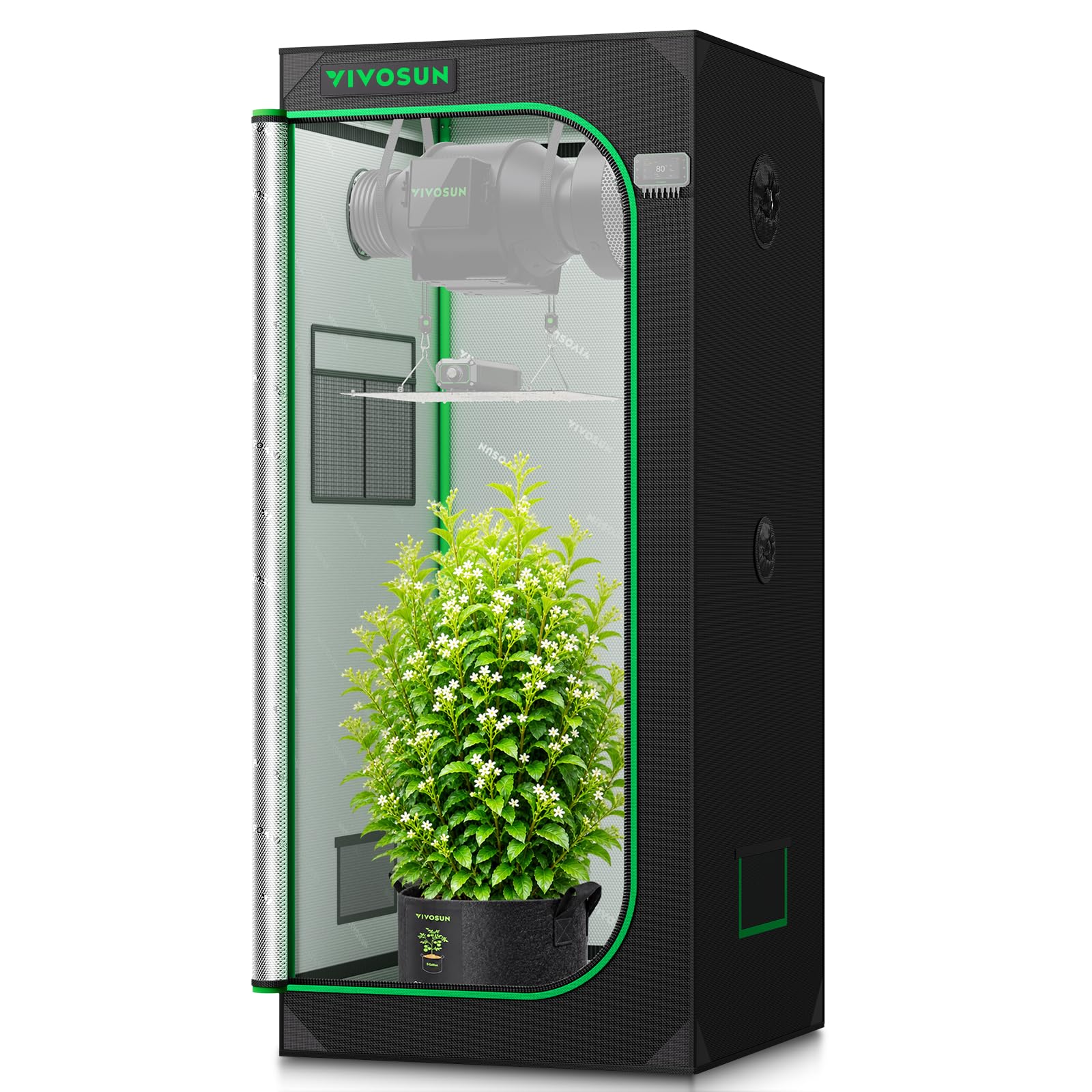 VIVOSUN 28"x28"x63"Grow Tent Extra Large 2x2 Indoor Grow Tents Lightproof