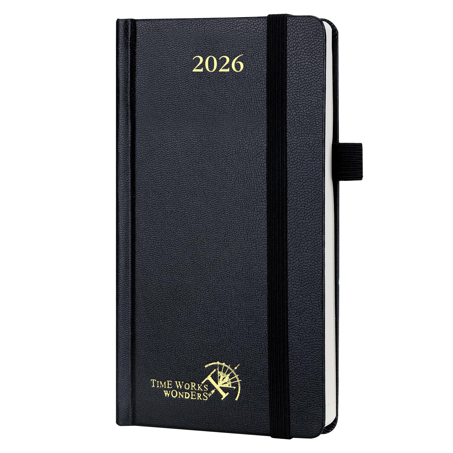 POPRUN 2026 Pocket Calendar Planner (Mini Size-3.5" x 6.5" Hardcover),12 Months (Jan. - Dec. 2026) - Small Planner Weekly and Monthly for Purse with