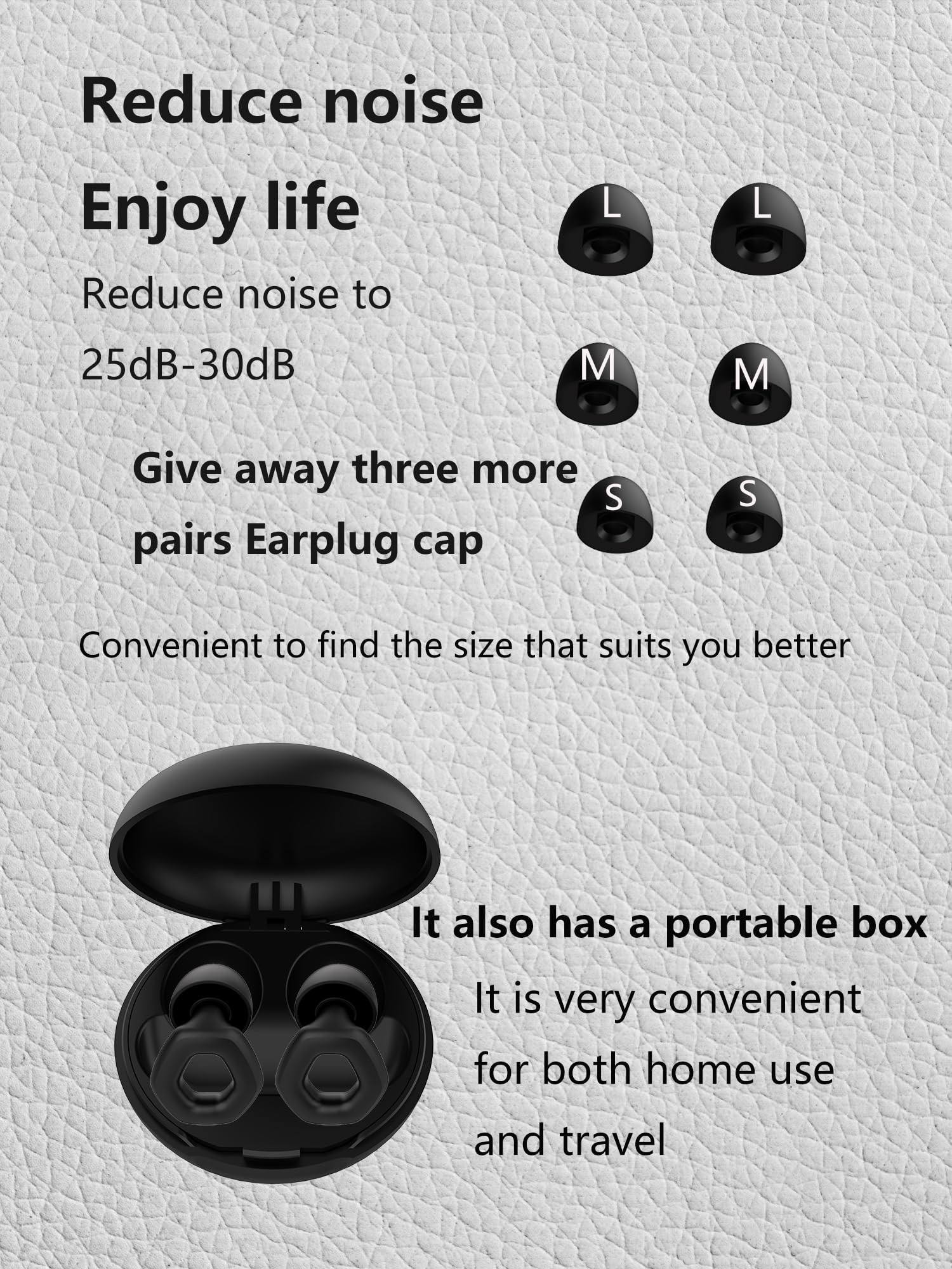 Ear Plugs for Sleeping 25dB-30dB Noise Cancelling Ear Plugs for Concert, Work, Travel, Focus & Noise Sensitivity Silicone Hearing Protection Earplugs with 6 Ear Tips Reusable Noise Reduction Ear Plug