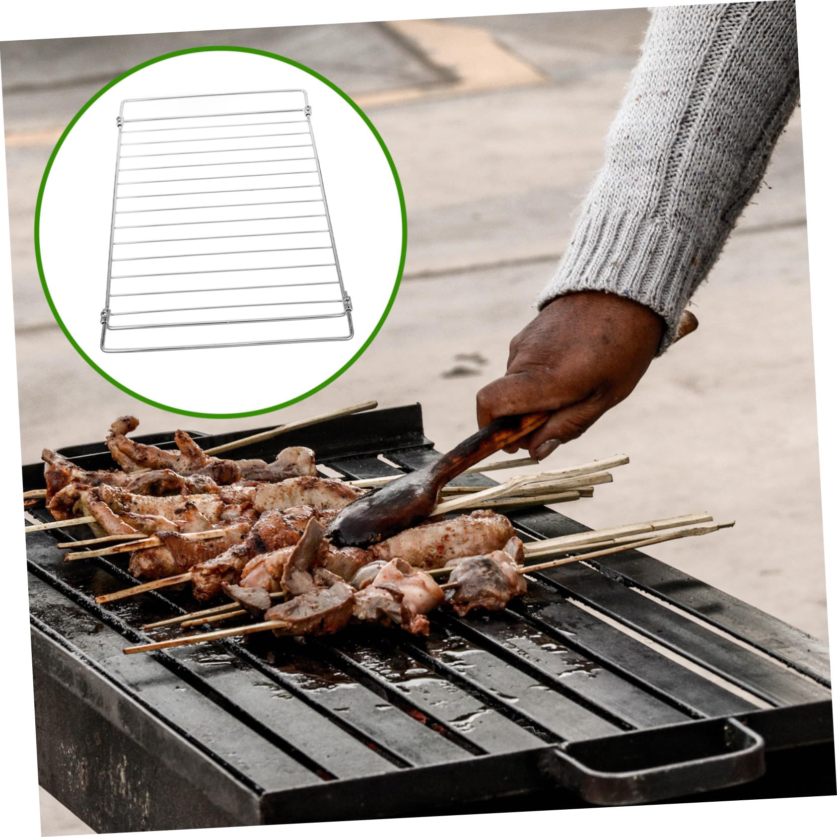 Barbecue in per Elettrico e Grill Esterno Rete Resistente e Antideformazione per e Barbecue