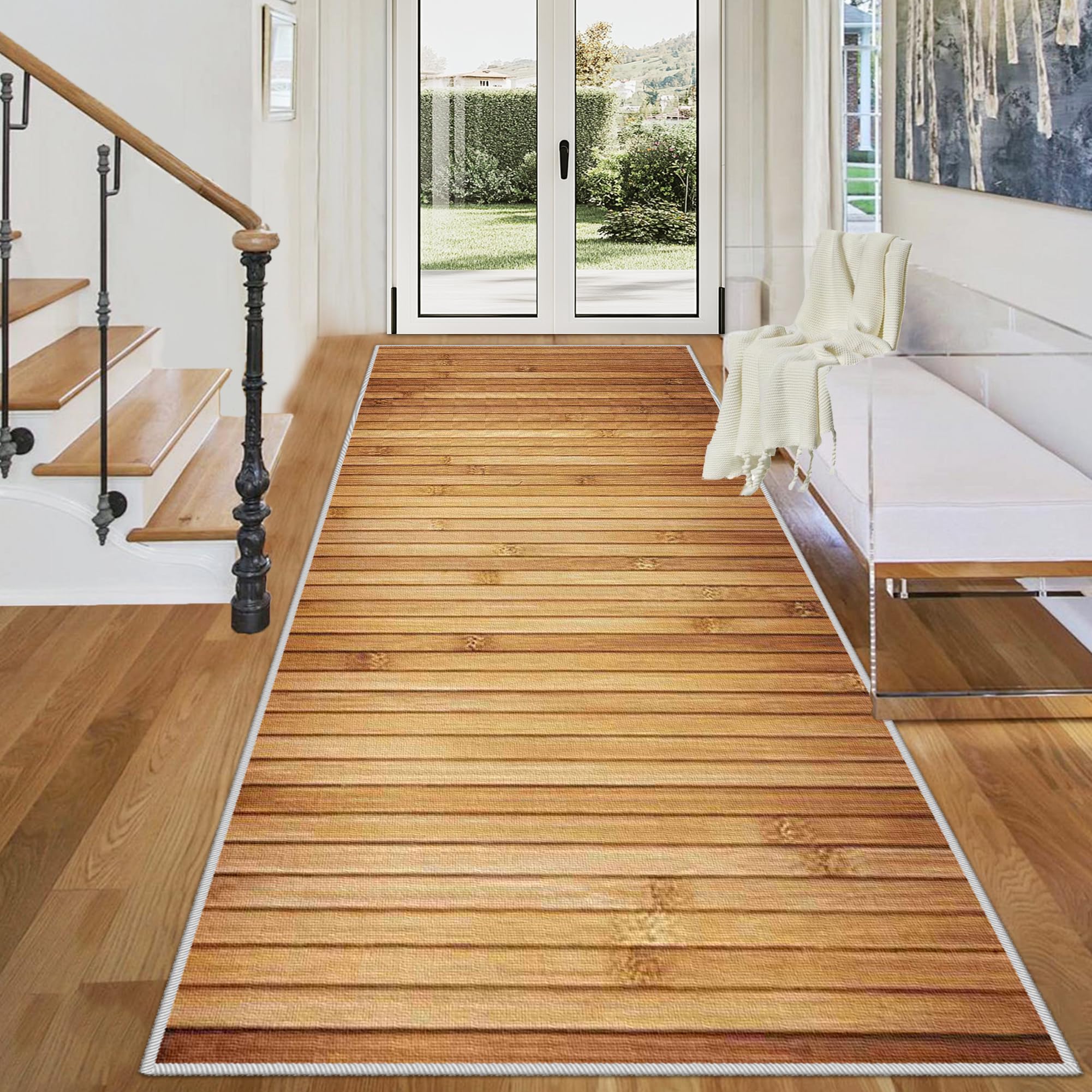 Alfombra cocina lavable antideslizante de 90 x 250 cm para pasillos largos