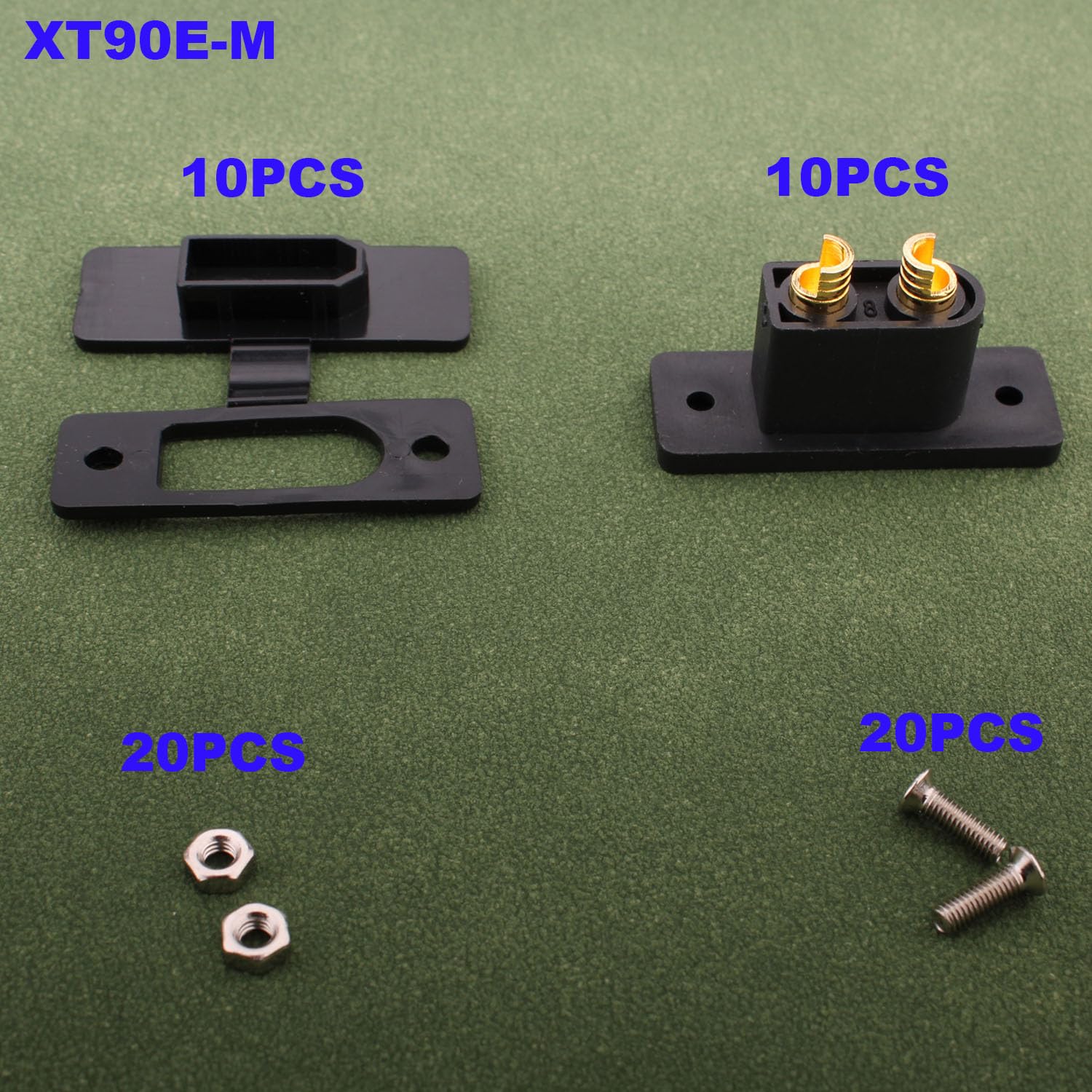 RUNCCI-YUN 10 par XT90E-M XT90h XT90H złącze męskie typu Bullet Connector wtyk kablowy z gumową nasadką, śruby zabezpieczone przed wodą do akumulatora Lipo XT90