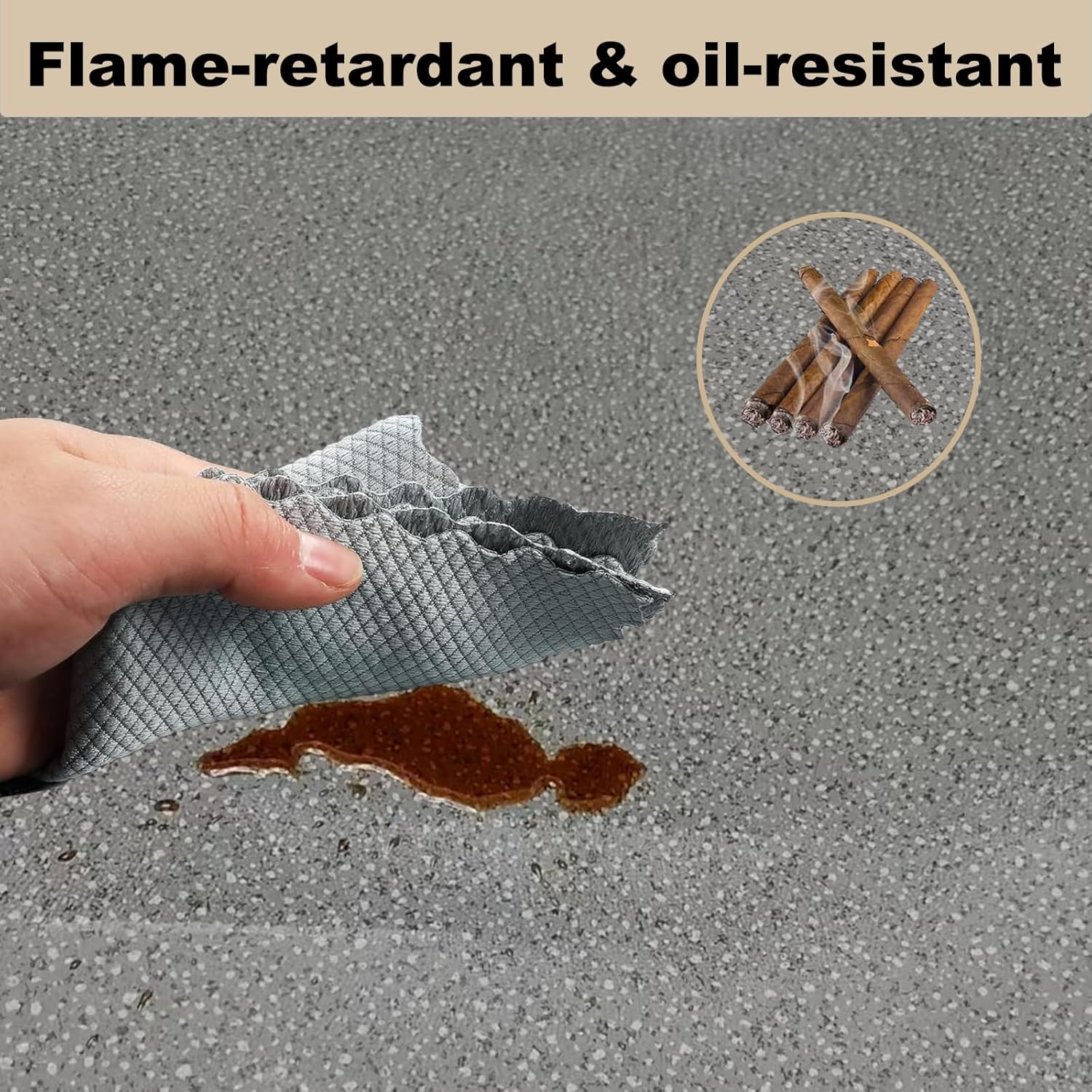 Under Grill Mat for Outdoor Grill, 65 x 38 inches Heavy Duty Under Grill Pad, Oil-Proof Waterproof BBQ Floor Protector for Lawn, Deck and Patio - Image 4