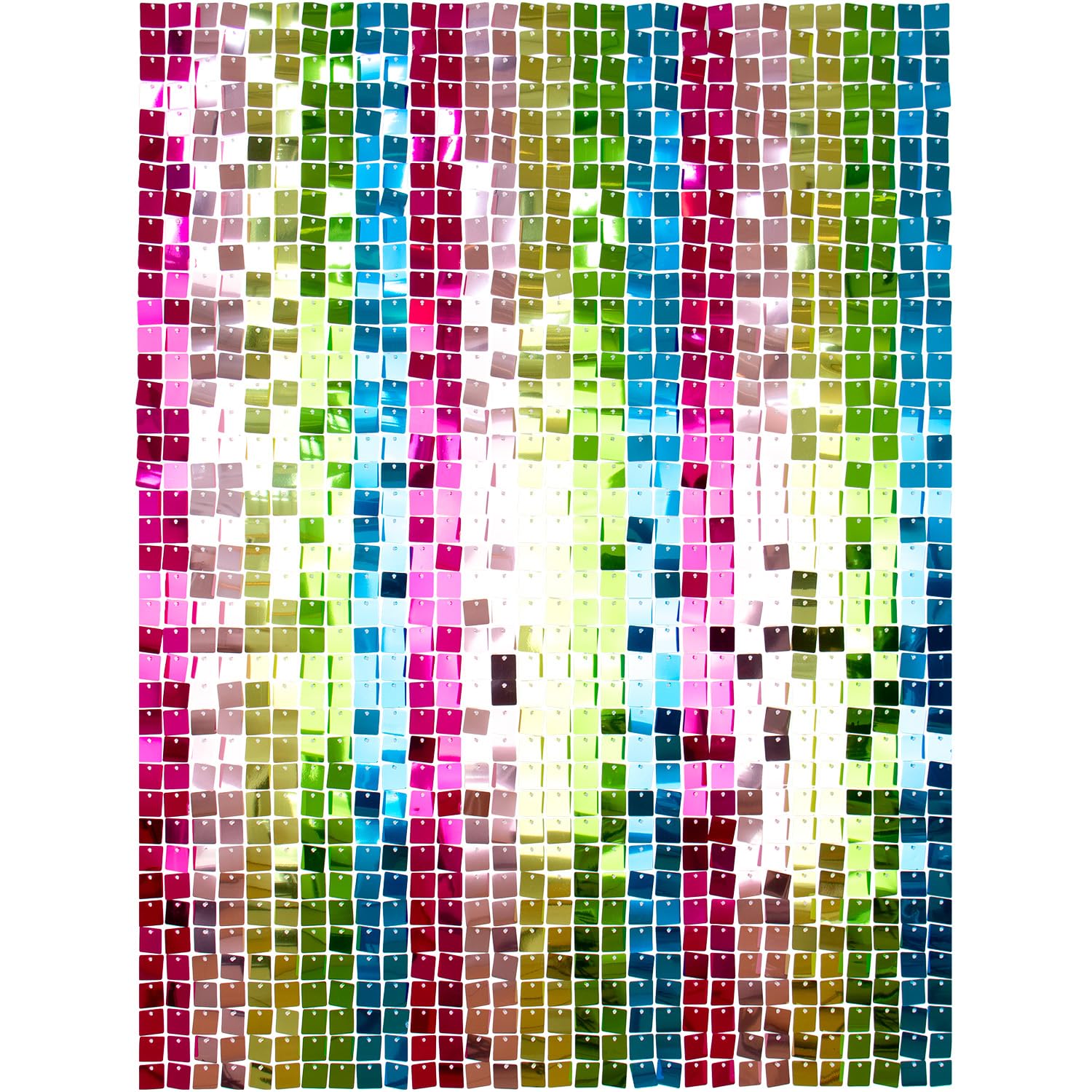 Folat 27597 Sequins-Meerkleurig-30 x 30 cm Backdrop for Weddings, Parties, Photo Booth and Festival Stage Decorations, Multicoloured, 27597