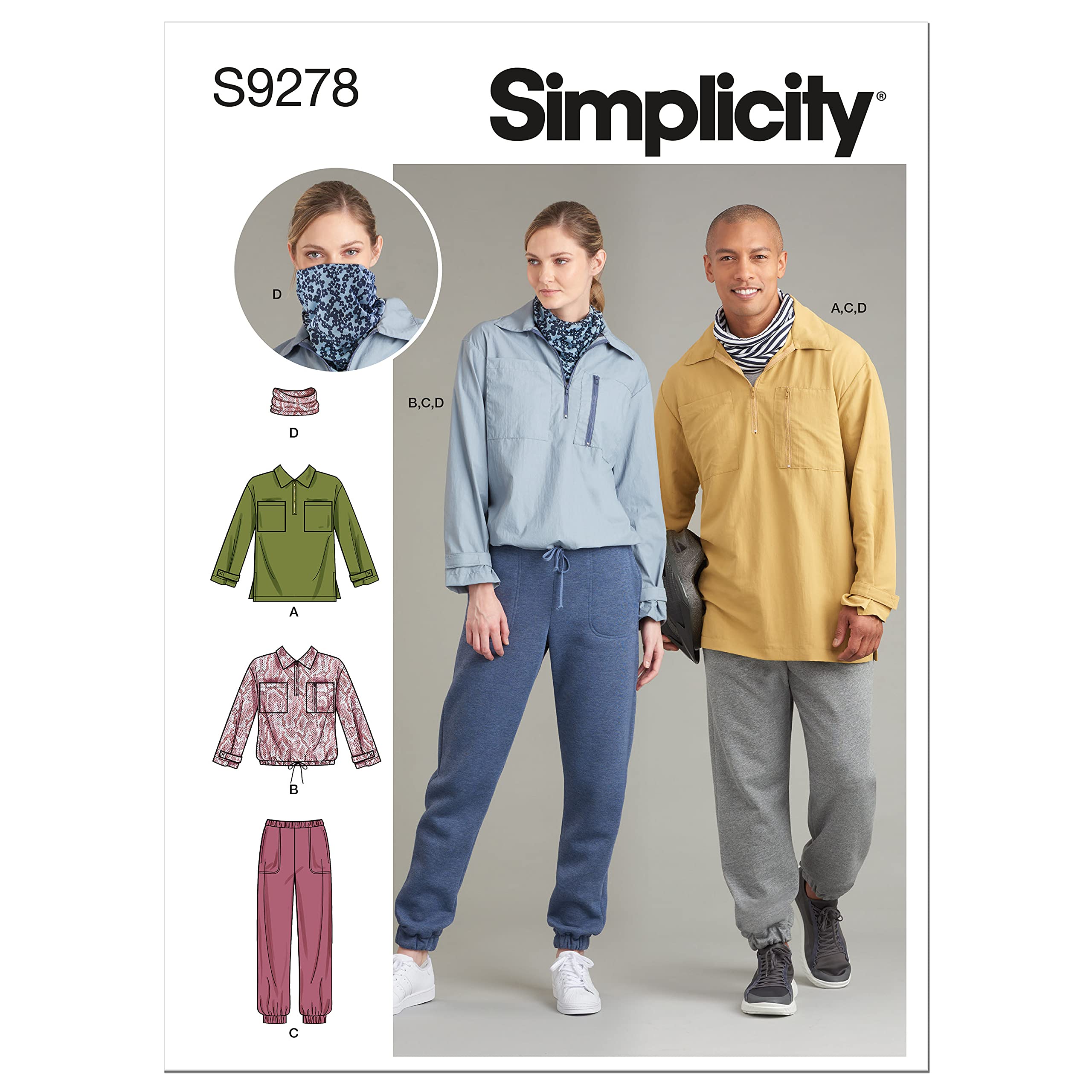 Simplicity Unisex White Ss9278bb Sportswear Bb (L-Xl-Xxl),