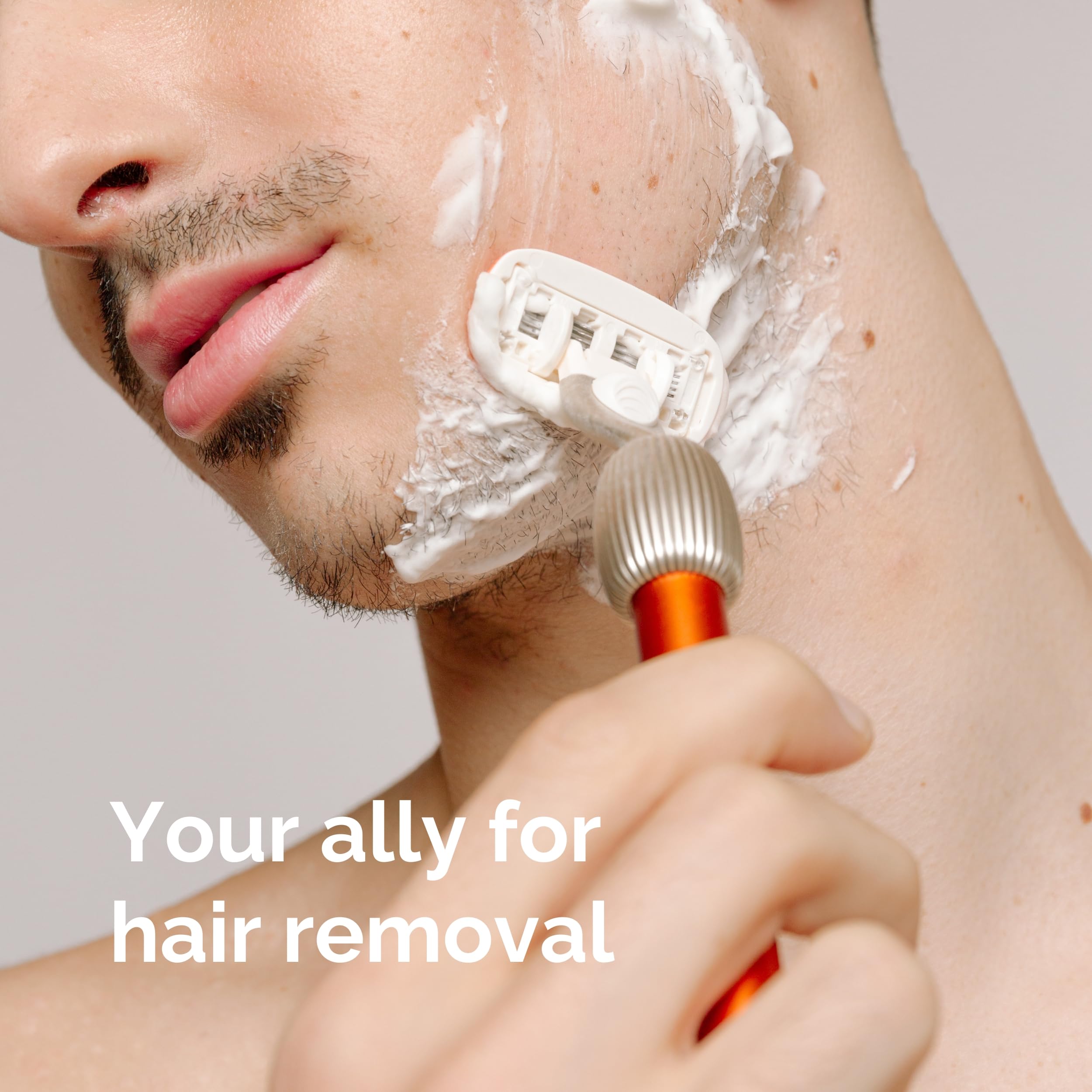 Fler The Razor Shave zestaw – golarka damska z wymiennymi głowicami, golarka z uchwytem, 6 zapasowych ostrzy i etui ochronnego, żyletki z aloesem, witaminą E, Sicily Orange