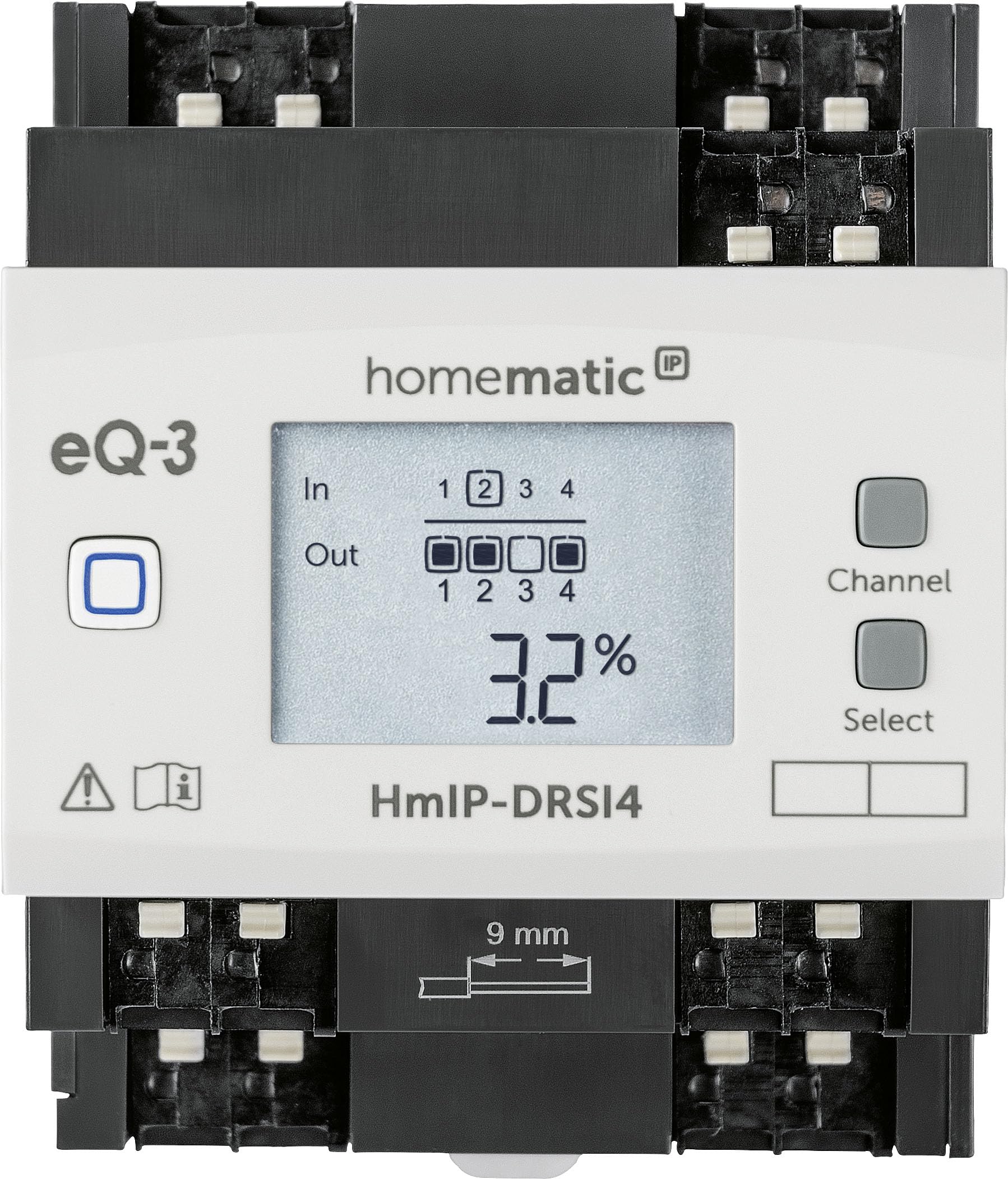 Homematic IP Smart Home Funk-Schaltaktor für Hutschienenmontage HmIP-DRSI4, 4-fach