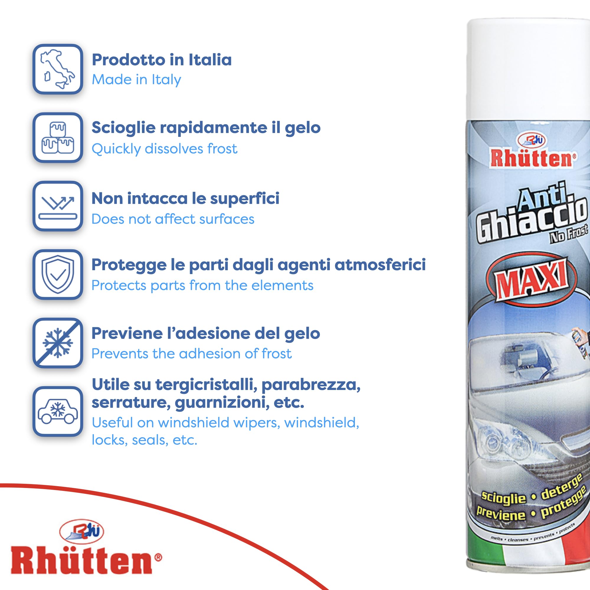 Antighiaccio No Frost Maxi 400ml, Scioglie Ghiaccio Auto Parabrezza Serrature Tergicristallo