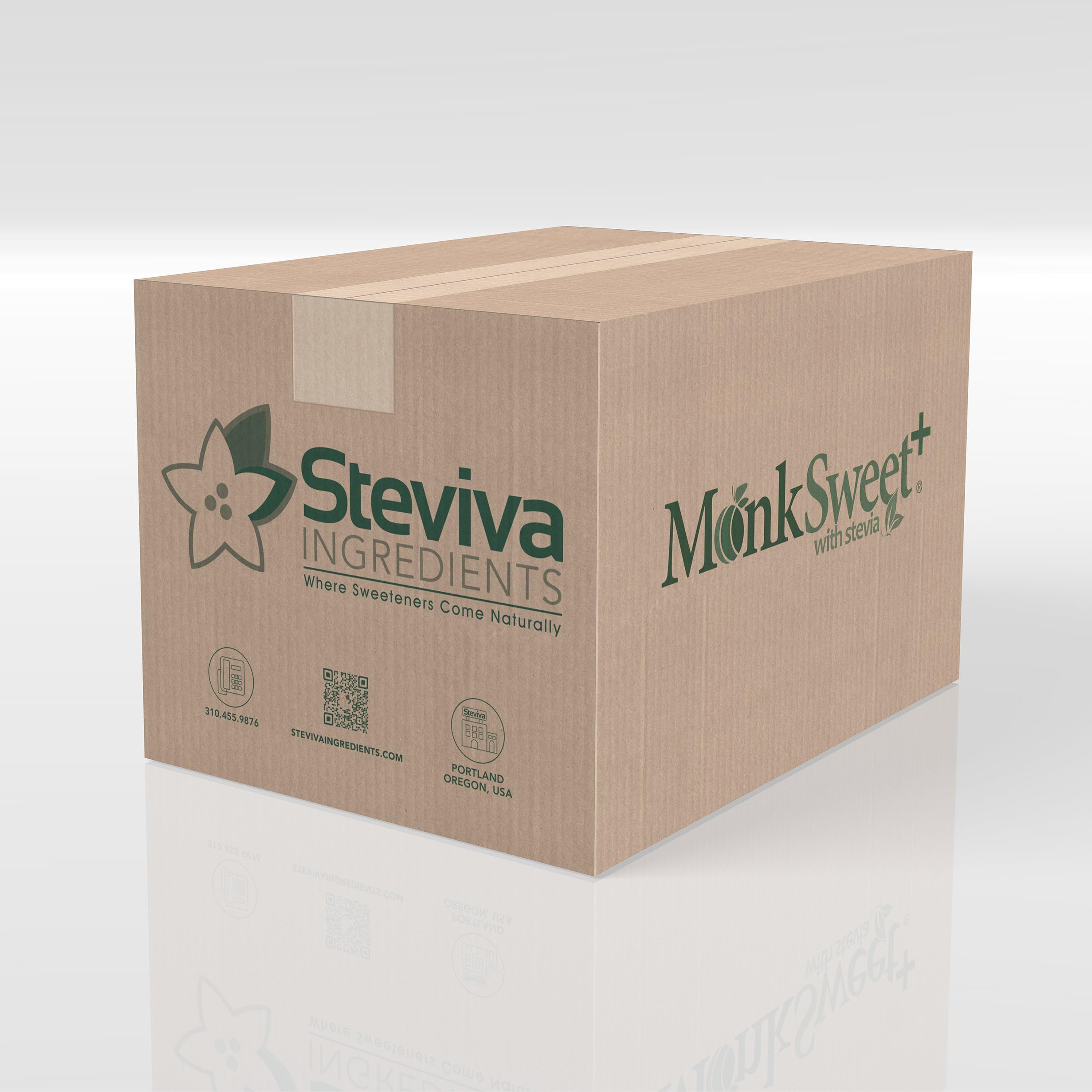 MonkSweet Plus - 25 kg (55lbs) - Monk Fruit, Stevia & Erythritol Blend NonGMO Low Carb Sweetener