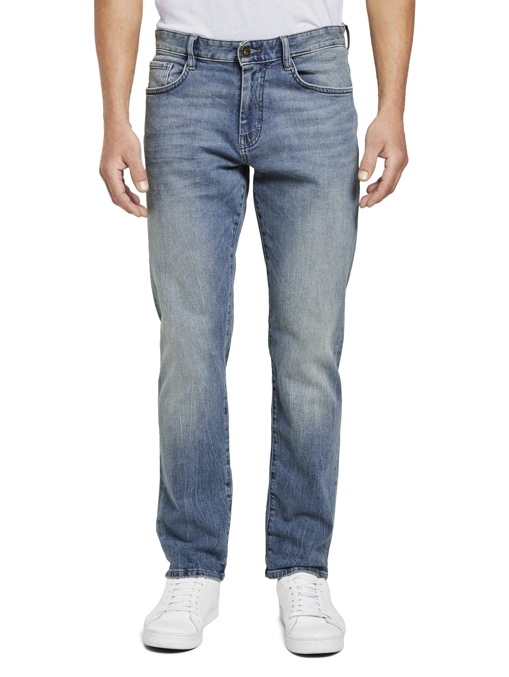 TOM TAILOR Herren Marvin Straight Jeans mit Stretch