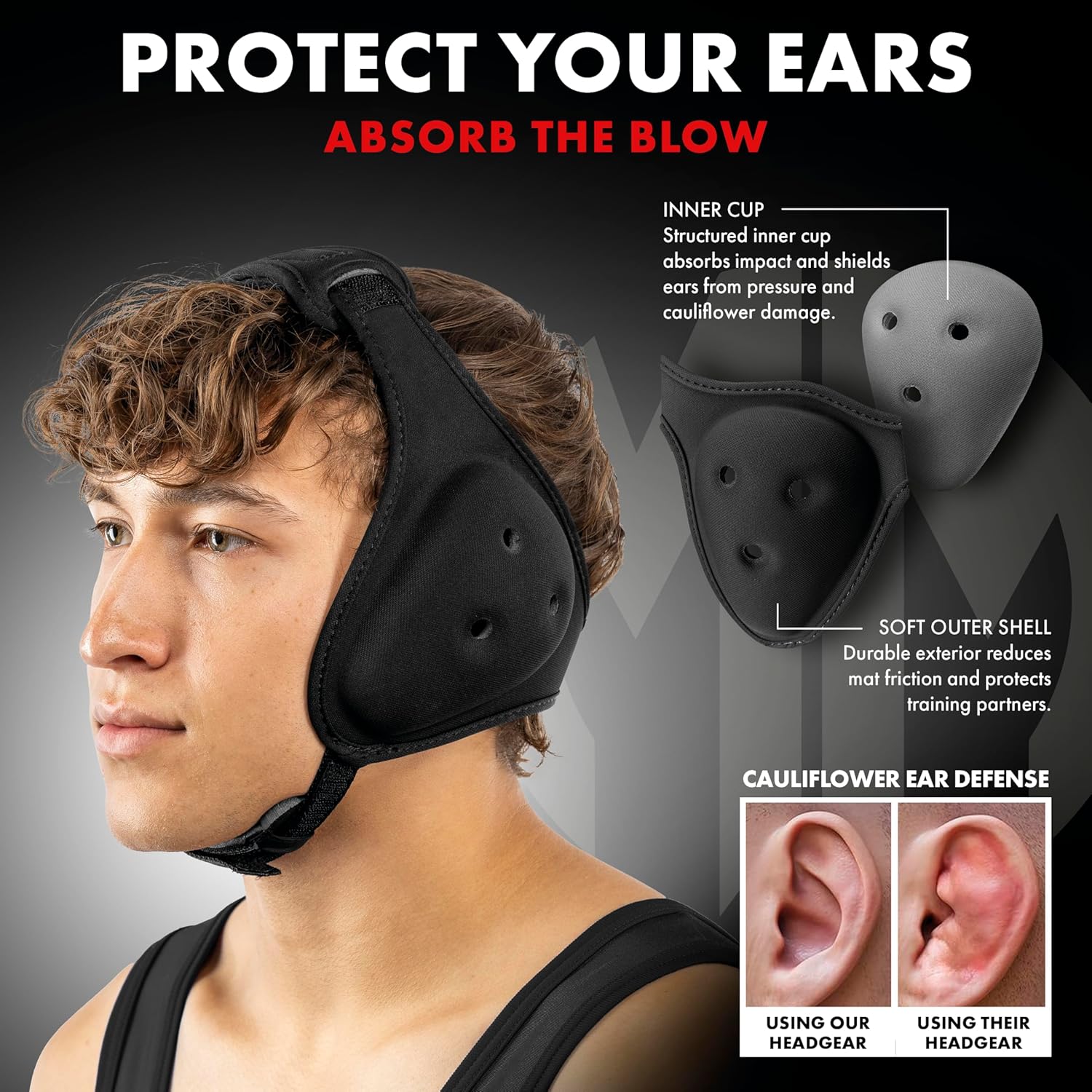 Matman Dynasty Adult Wrestling Headgear – Men & Women’s Soft & Comfortable Protective Ear Guards for Wrestling, BJJ & MMA
