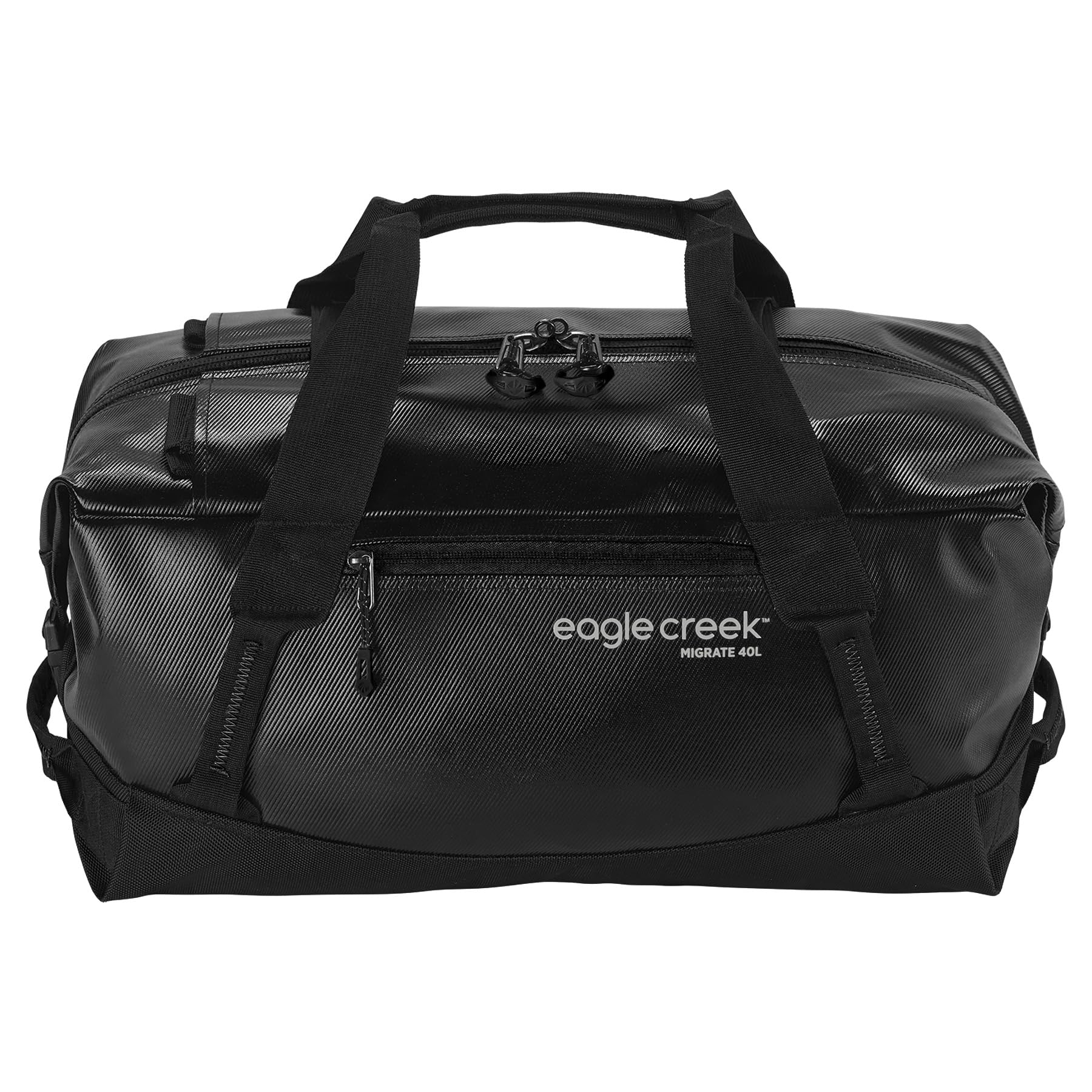 Eagle Creek Migrate 40L Duffel Bag Lightweight, Durable Travel Duffel Weather-Resistant Fabric Comfortable Shoulder Straps - Midnight Black