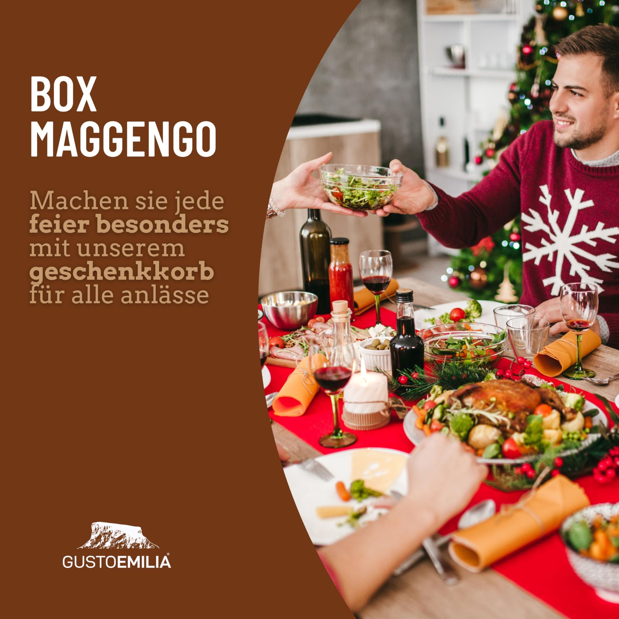 GUSTOEMILIA Gourmetkorb Käse & Honig - Reifer Parmigiano Reggiano (2 x 500 g) & Honig (3 x 50 g), Kastanien-, Linden- und Honigtauhonig - Italienischer Spezialitäten Geschenkkorb für alle Anlässe