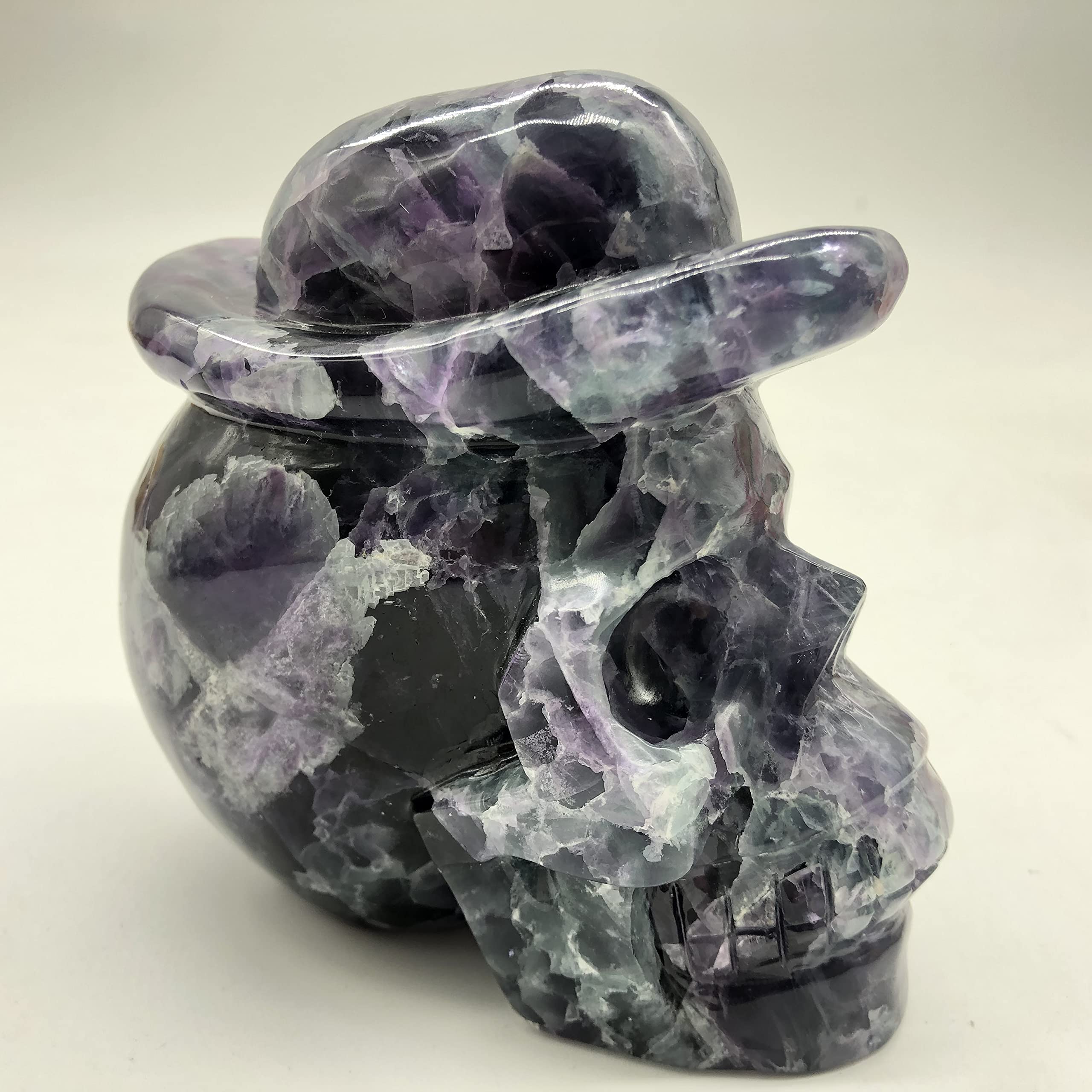 Amazon.co.jp: DHRWGEM 天然蛍石 クォーツ クリスタル ピエロ 頭蓋骨  