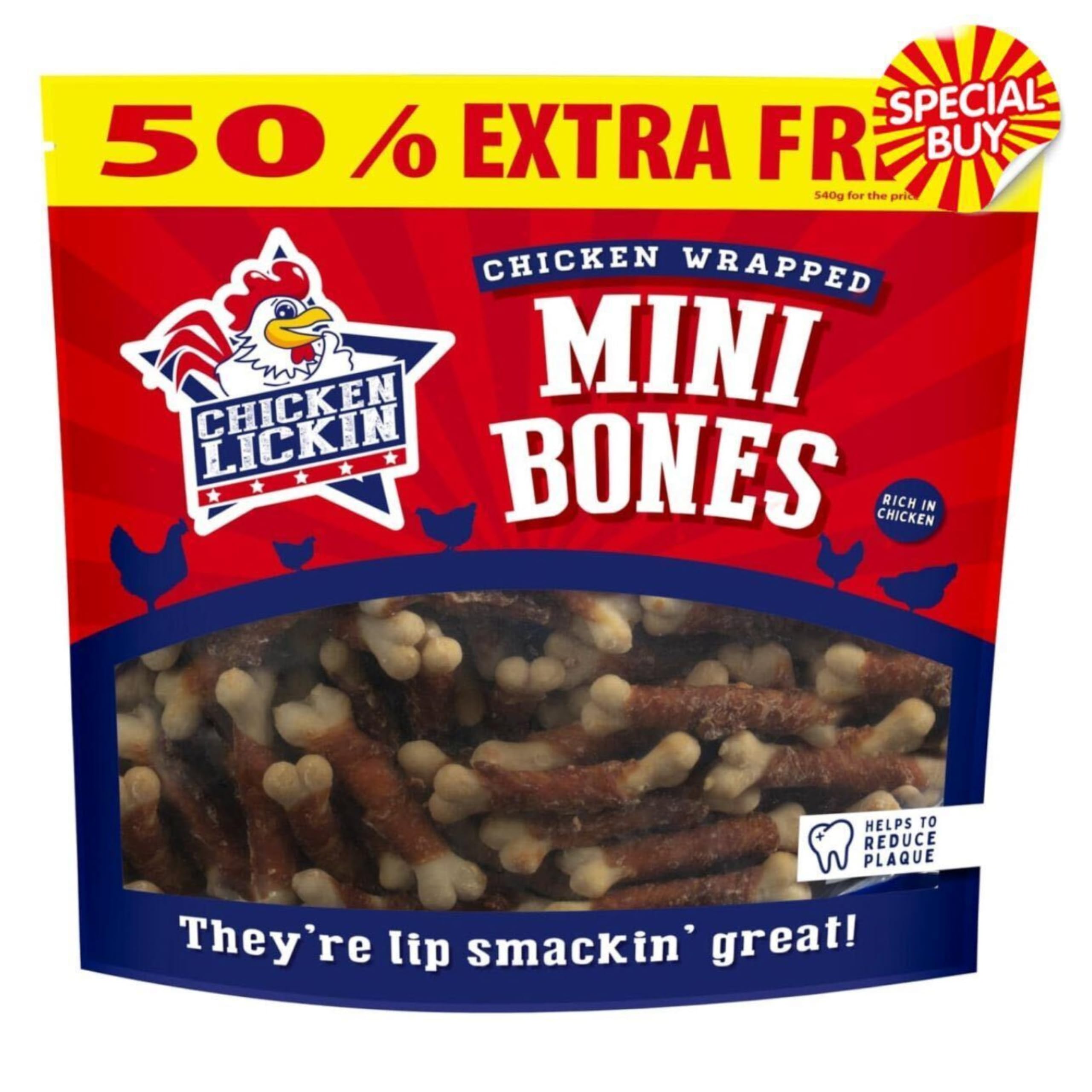 Ark Future Chicken Wrapped Mini Bones Dog Treats for Dogs, 540g Pack, Rich in Chicken, Low Fat, Helps Reduce Plaque