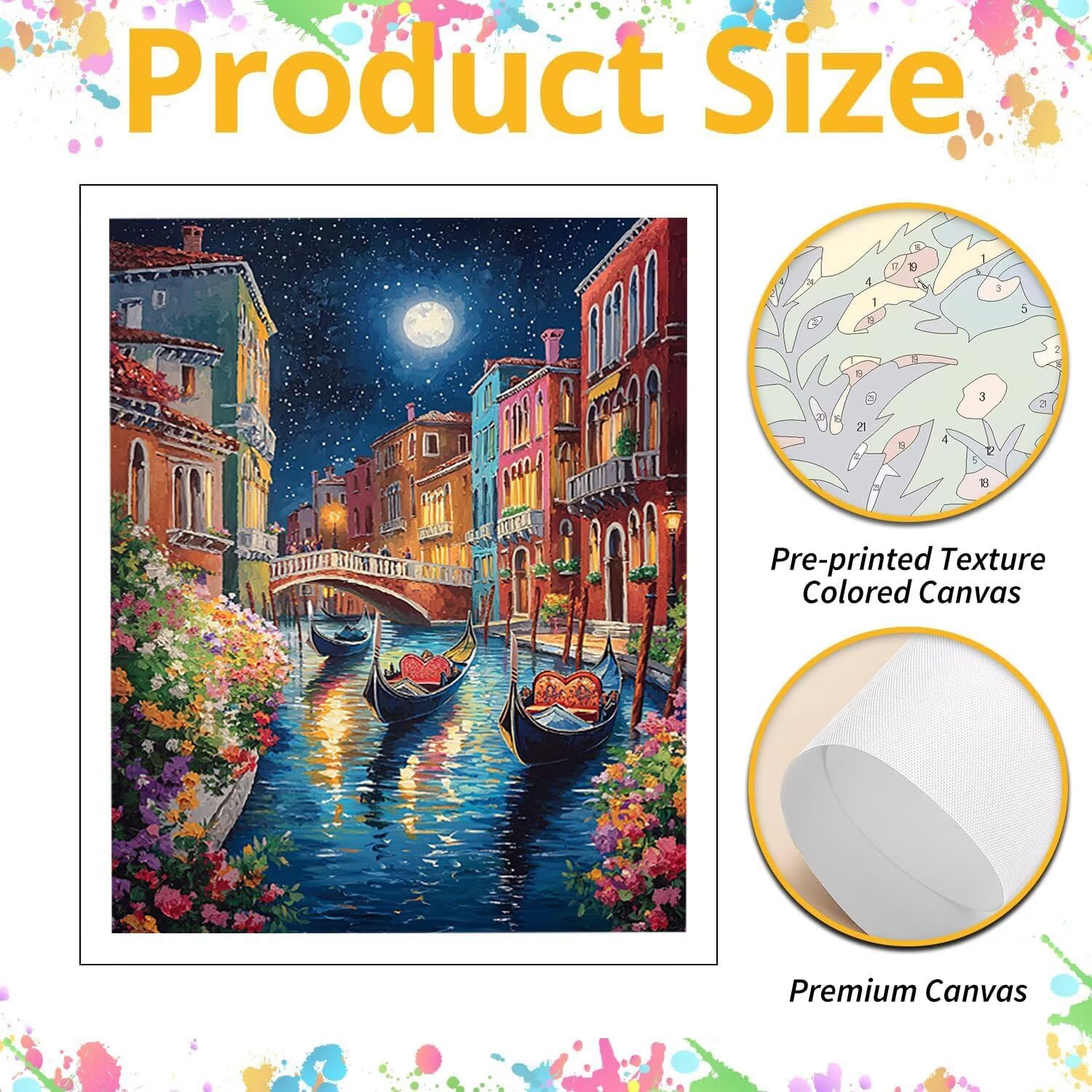 Kit de peinture par numéros - Venise la ville aquatique - 70x90cm v-963