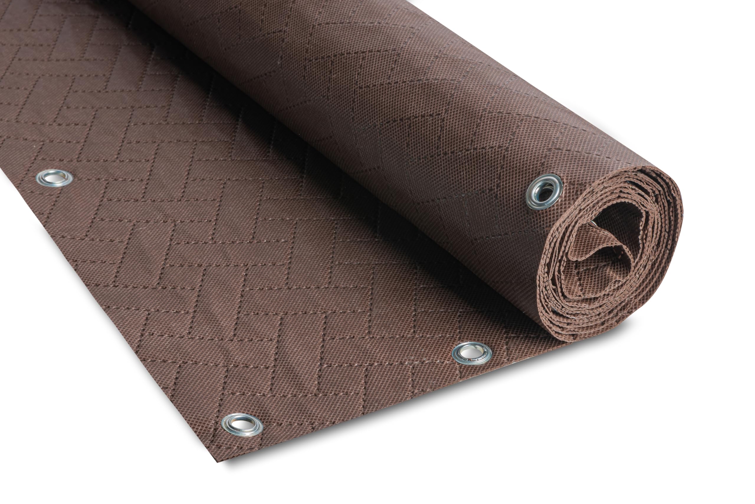 COVER IT Frangivista per Balcone Premium 240 g/m² su Misura 70 cm – Frangivista con Trama Goffrata per Balcone, terrazza e ringhiera, Marrone
