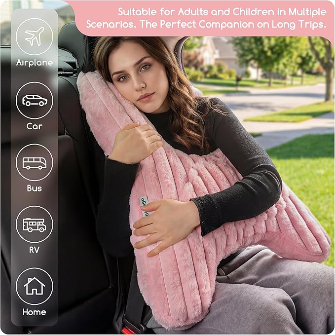 Almohada de viaje ajustable con funda removible miniatura 6