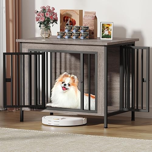 Miniatura 21 de EasyCom - Mueble jaula para 1 o 2 perros, individual o doble, resistente jaula para interiores, base para televisión, grande, 78.74 pulgadas