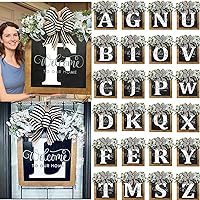 Vista 4 de Letrero de bienvenida personalizado de apellido de 16 pulgadas, coronas de puerta para puerta delantera exterior, corona de primavera