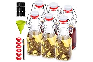 WILLDAN 4oz Glass Bottles with Airtight Lid