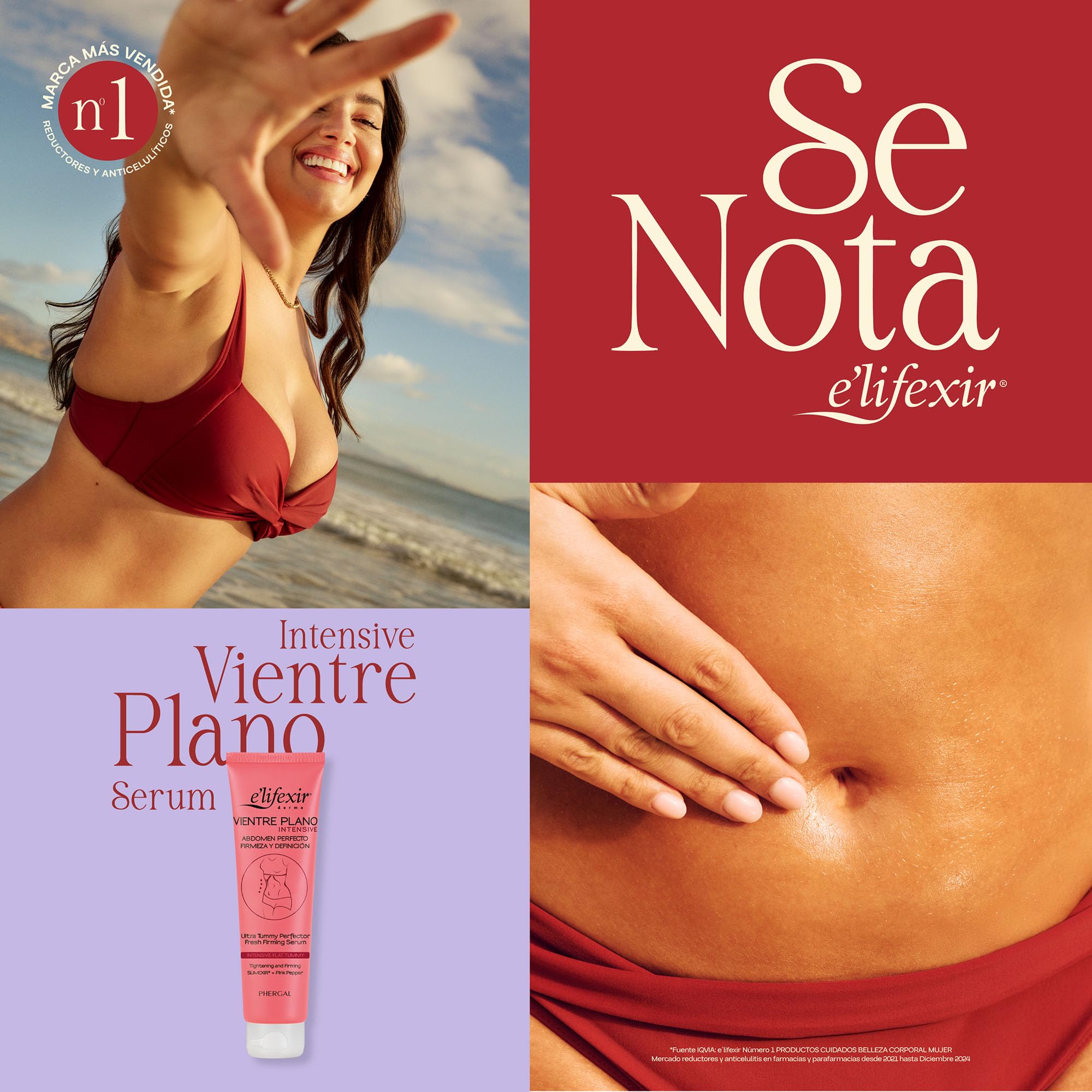 Elifexir | Intensywne płaskie serum brzucha | Usuwa objętość, drenaż, tonizuje i ujędrnia brzuch, wzmacnia ćwiczenia hipopresyjne | Z SLIMEXIR, PINK PEPPER i kofeiną | 150ml