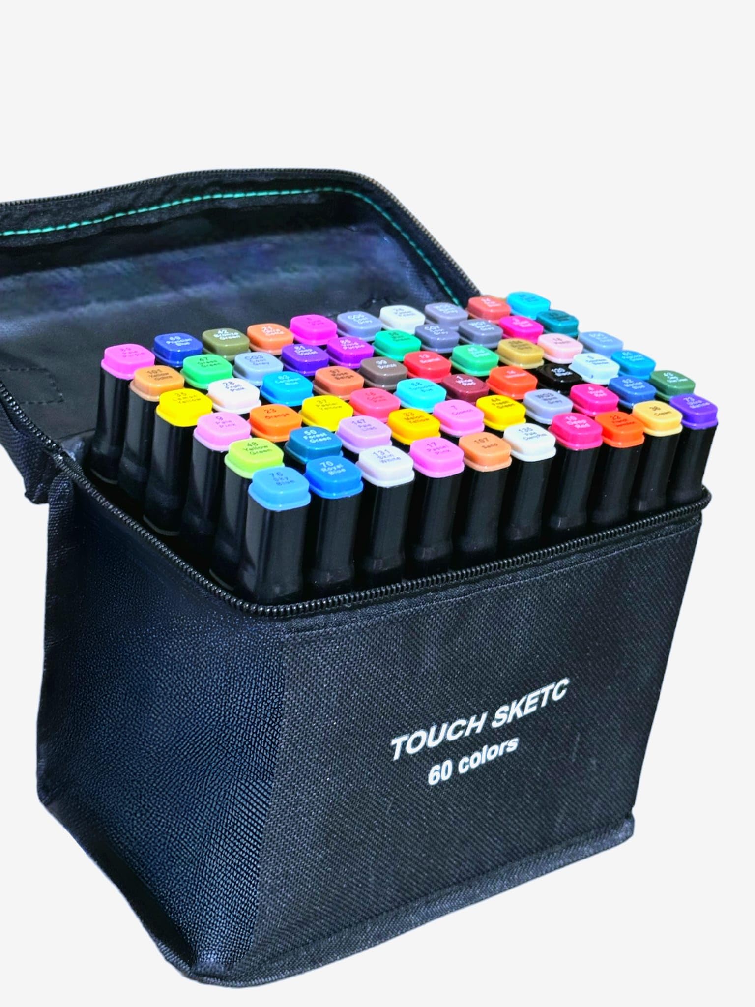 TOUCH SKETC 60 Colours Permanent Alcohol Markers Marker Kit Alcohol Double Tip Pen Markers Creative for Beginners Graffiti DIY Art Sketching