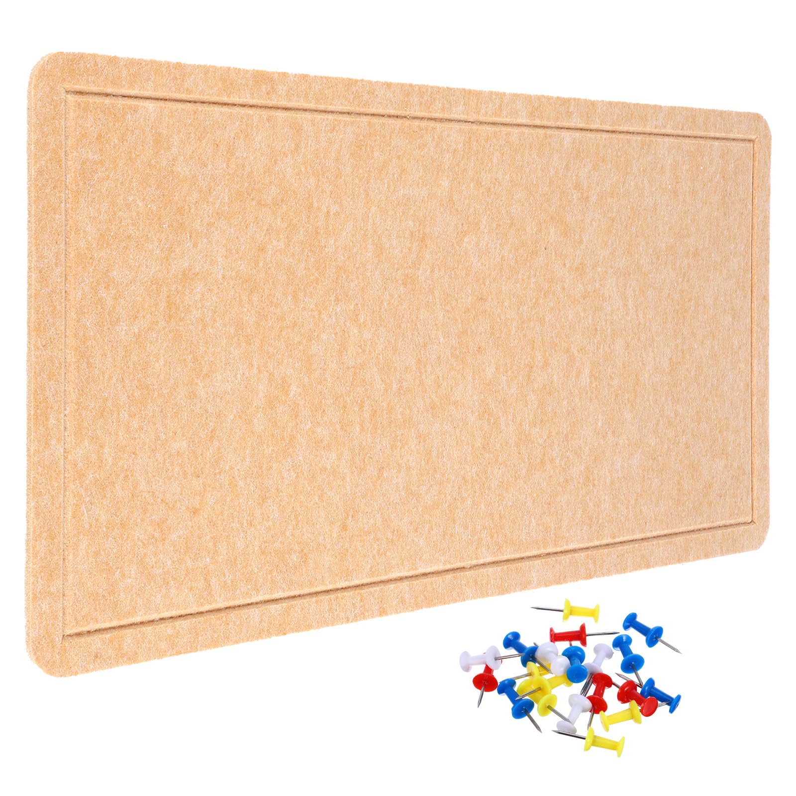 YOKIVE Filz Pinnwand 96 X 48 Zoll Falbbare Dekorative Steckbrett Selbstklebende Filz Kork Pinnwand Mit 20 Reißnägeln Ideal Für Wand Fotoanzeige Notizen Anbringen Planung Beige Braun