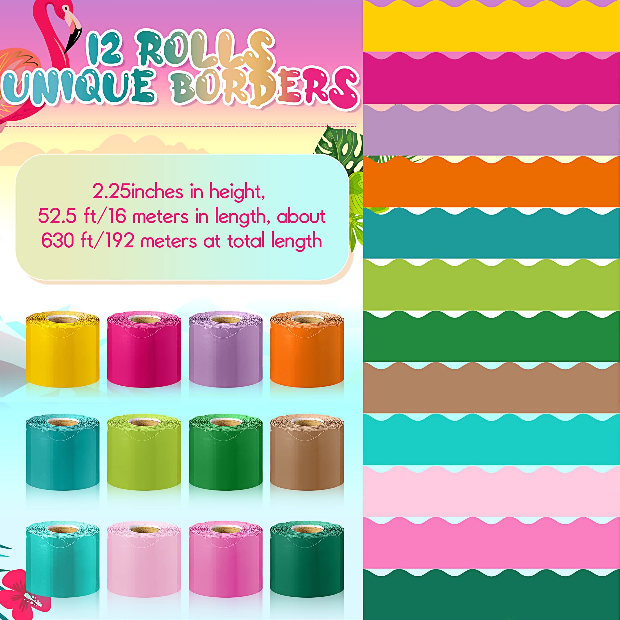 6 Rollen Bunte Punkte-Bordüre Für Pinnwände – Je 10 Meter Lang, Wasserfest, Für Klassenzimmer & DIY-Deko