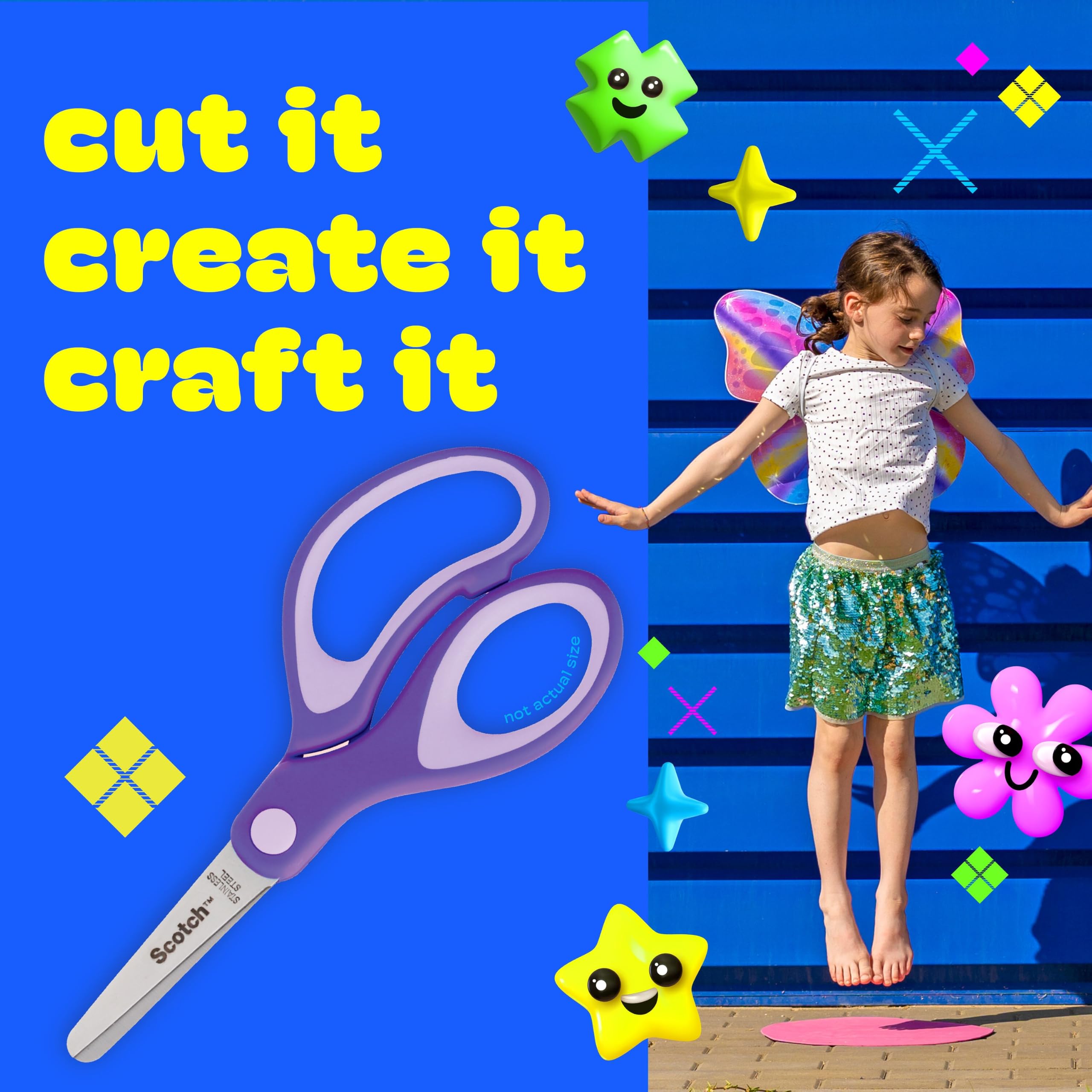 Scotch 12,7 cm weiche stumpfe Kinderschere, Violett, 12 Stück, ideal für Schulbedarf und Klassenzimmer-Projekte