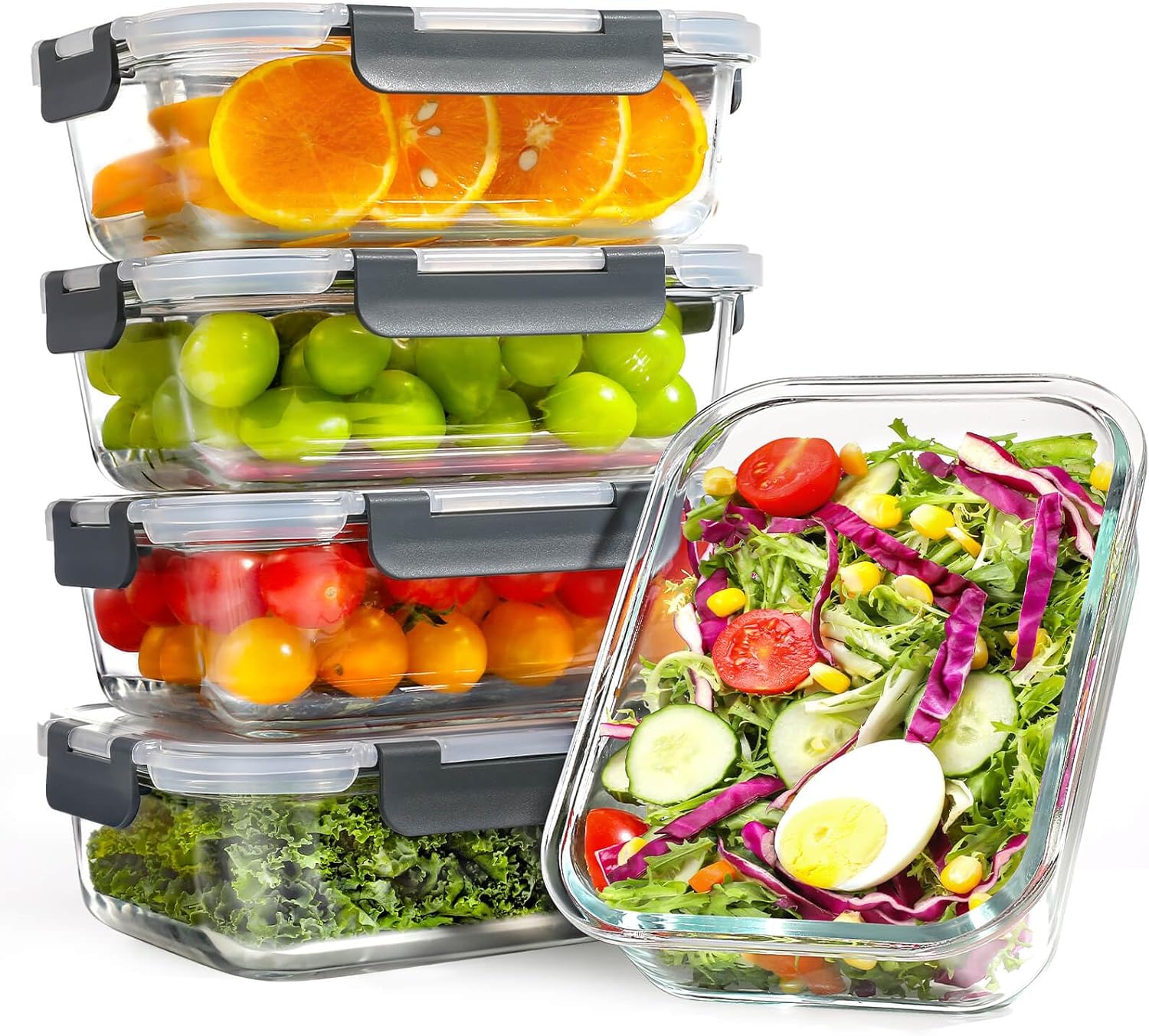 Recipientes herméticos de vidrio para conservar alimentos