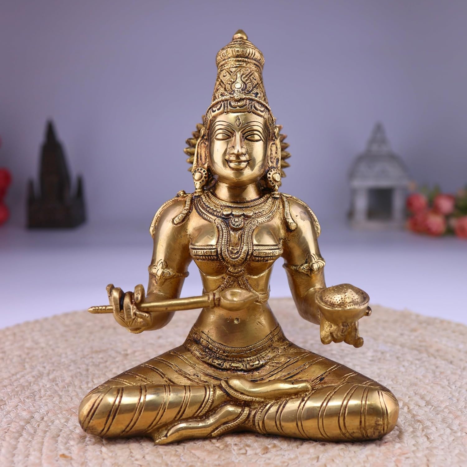 Bhunes Brass Annapurna Devi Idol, Annapurneshwari Silai, Annpurna Annapoorneshwari Annapoorna Annapoorani Annapurni, Annap...