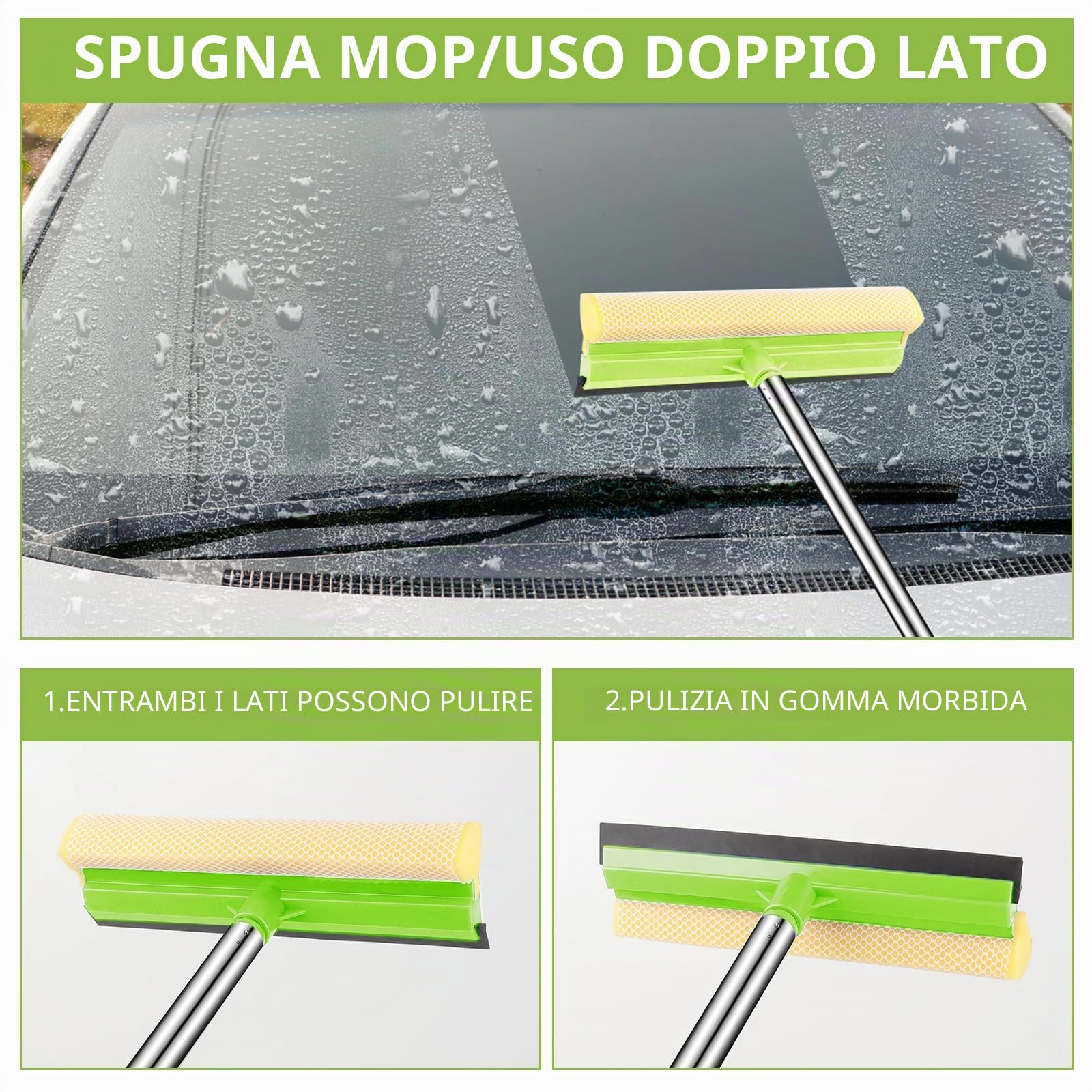 Kit di pulizia auto, Guanto per lavaggio auto da 62 pollici con manico lungo, Set di spazzole per dettagli auto, Set di spazzole per pulizia auto completo