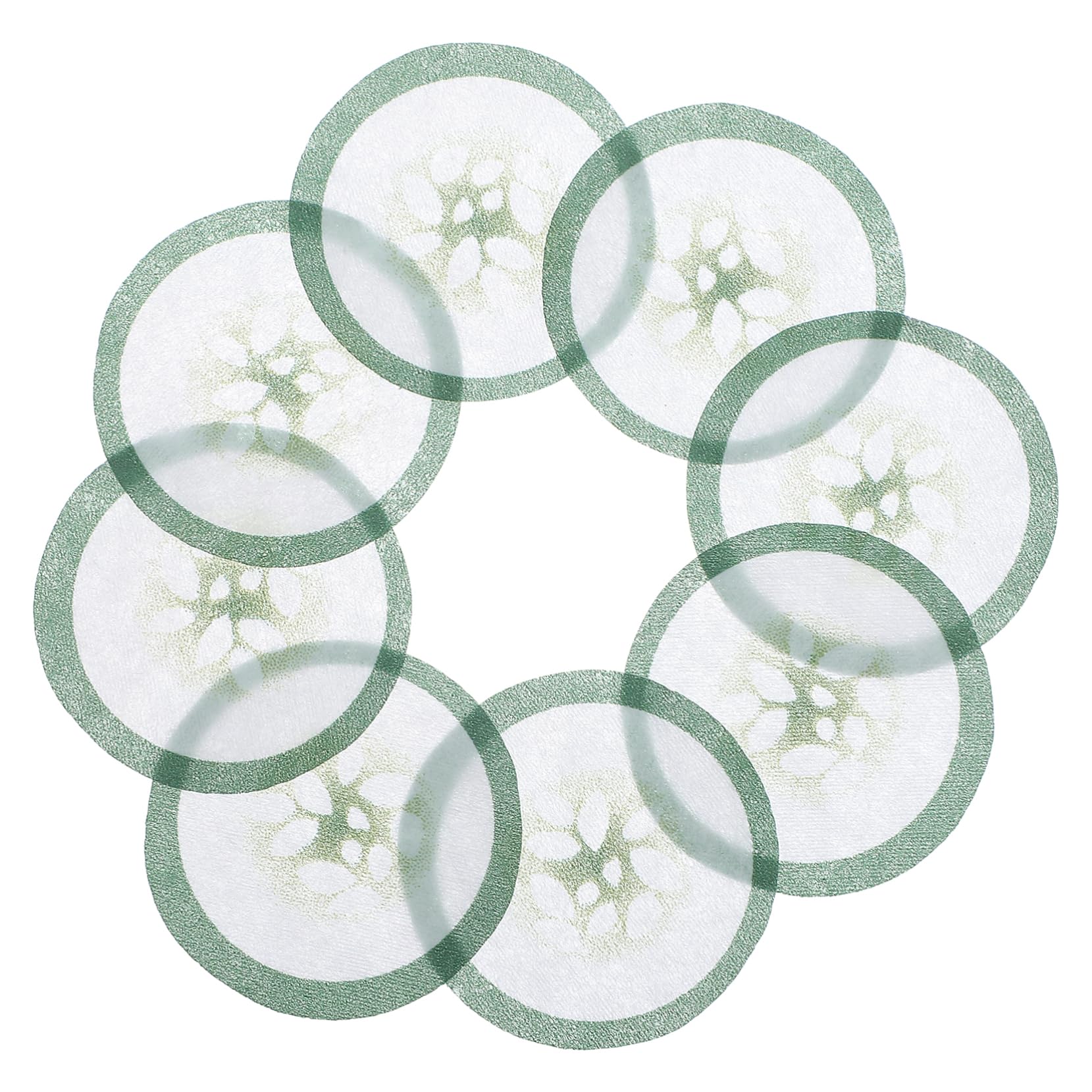 SHERCHPRY 100Pcs Nonwoven Cucumber Pattern Eye Skin Care Eye Paper for Moisturizing and Refreshing for Home Travel and Salon Use