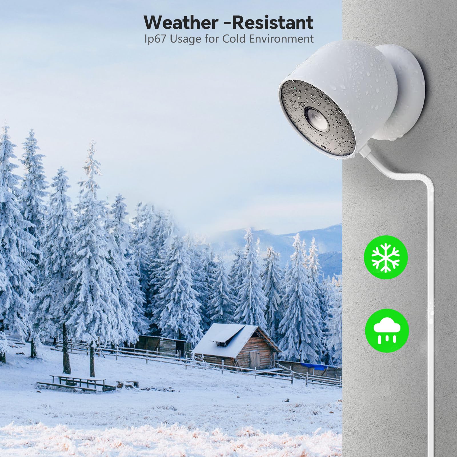 Amazon | 16.4フィート/5m電源アダプター、Google Nest Cam屋外または 
