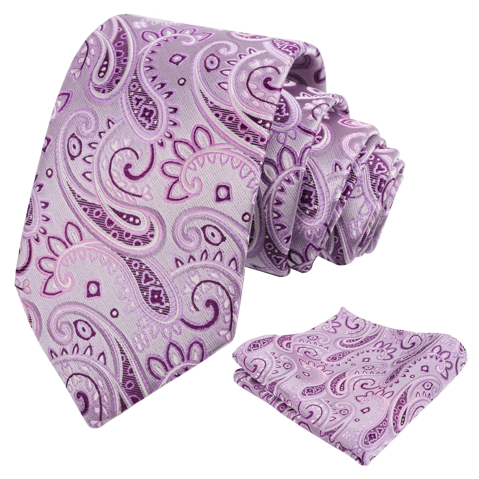 Paisley Mens Gradient Tie And Pocket Square Set Formal Wedding