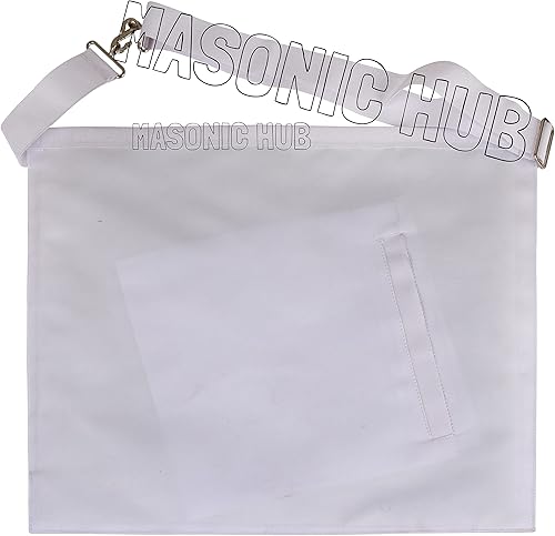 Miniatura 4 de DELANTAL DE PIEL DE OVEJA DE APRENDIDATO MASÓNICO/ENTRADO EN TODO BLANCO, Blanco