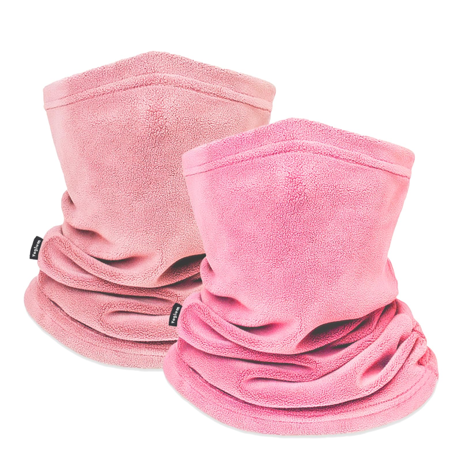 Kids Fleece Neck Warmer Gaiter - Warm Winter Face Cover for Snow Play & School - Unisex Stretch Tube Scarf Boys Girls