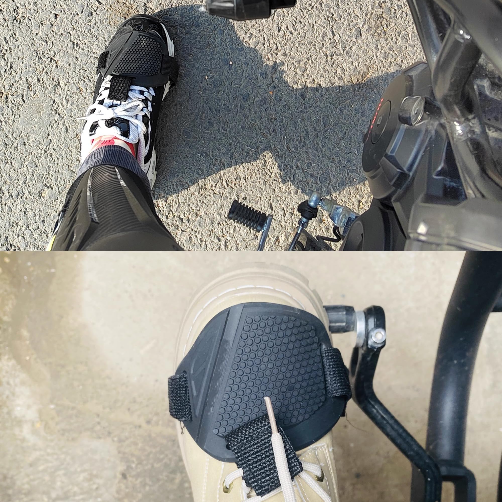 2 Copriscarpe Per Moto - Protezione Leva Cambio, Universali, Antiscivolo, Per Uomo, Nero - Foto 9