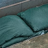 Shappy 5-Pack Sandless Flood Sandbags 16x24 Inch - Reusable Water-Activated Barriers for Garage Doorway Flood Protection (Dark Green)