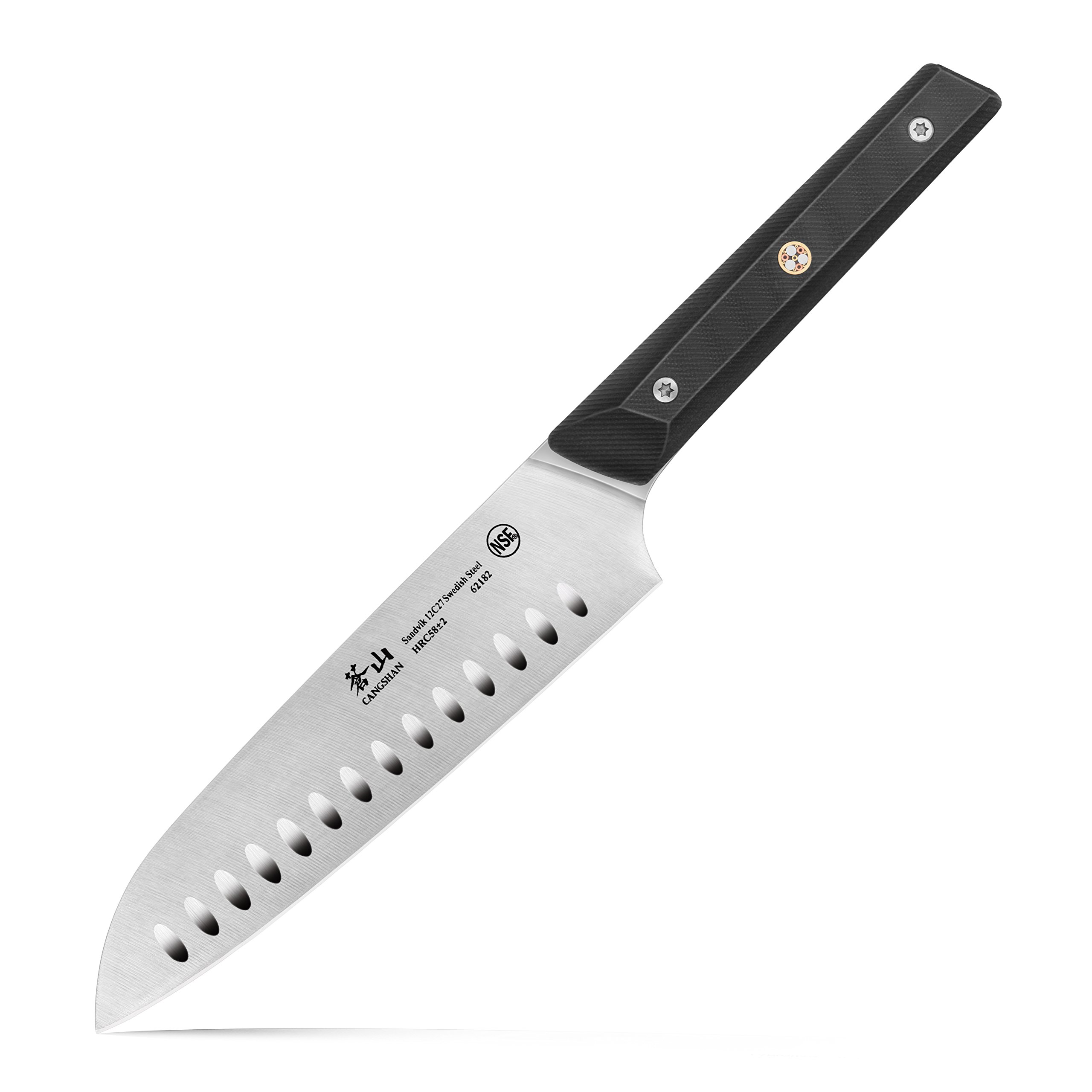 Amazon.com: Cangshan TG Series 62182 Swedish 12C27 Steel Santoku